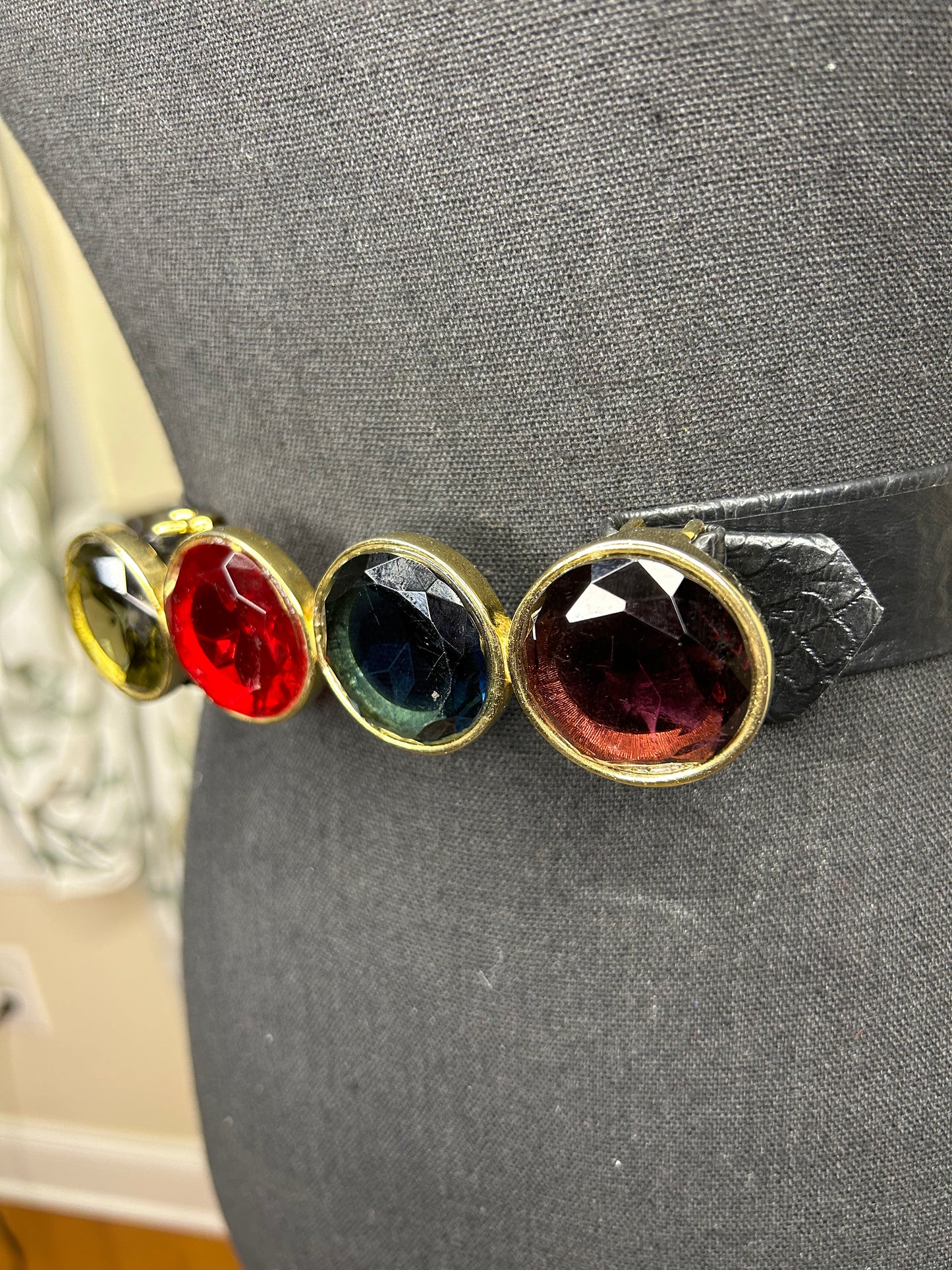 Vintage 1984 Jumbo Jeweled Gem Belt