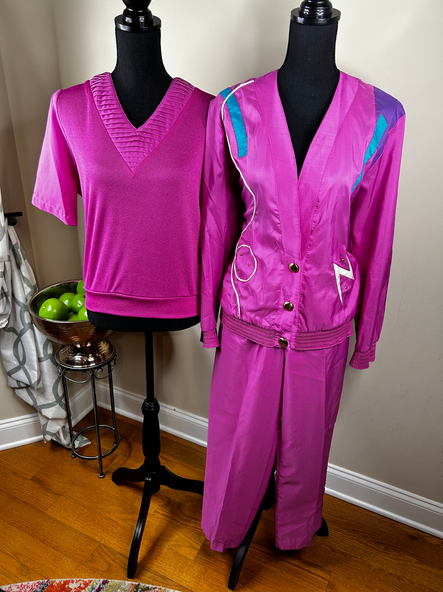 Matches 3-Piece Vintage Pink Pant Set