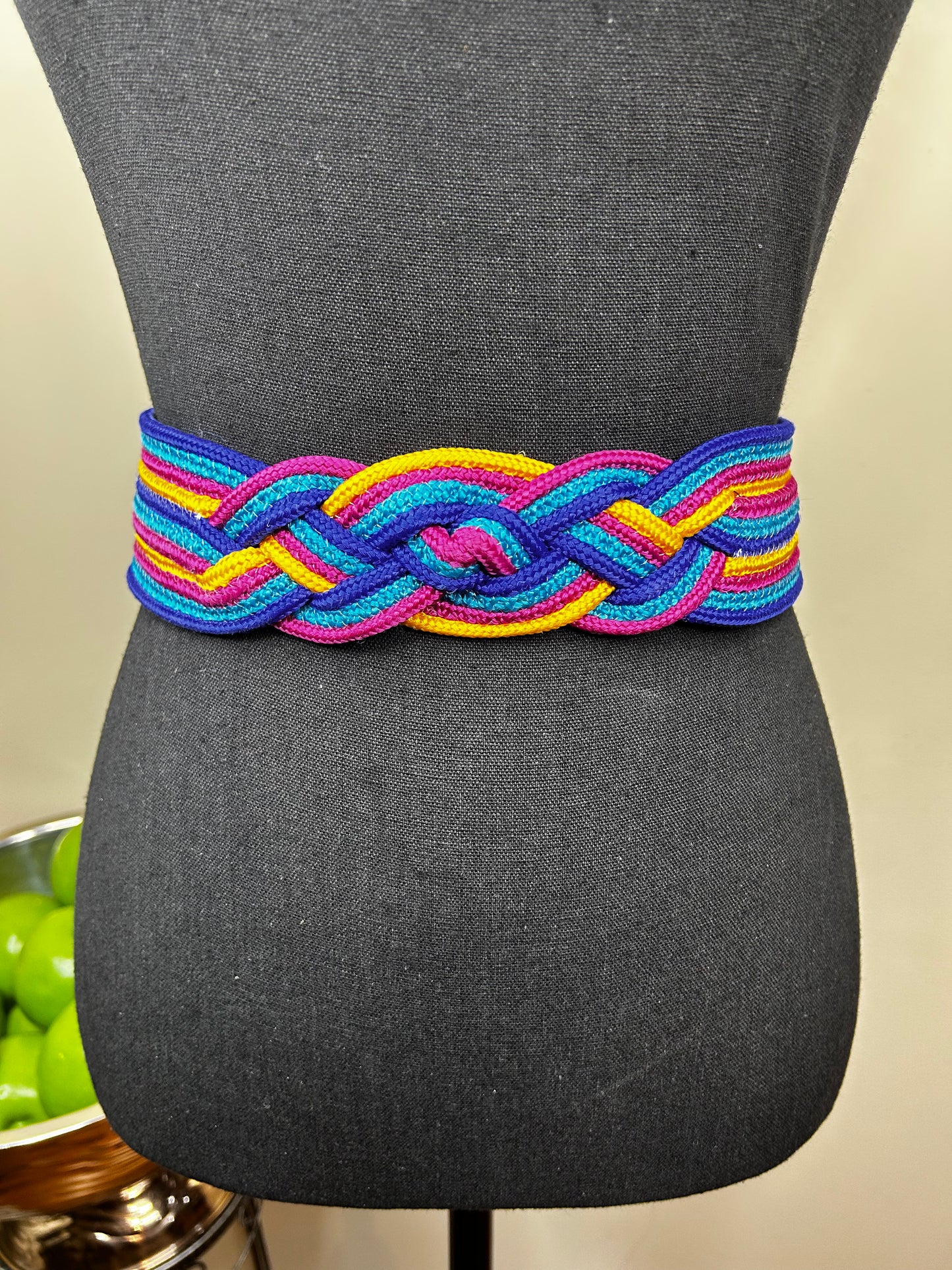 Vtg Karen Scott Rainbow Colored Belt