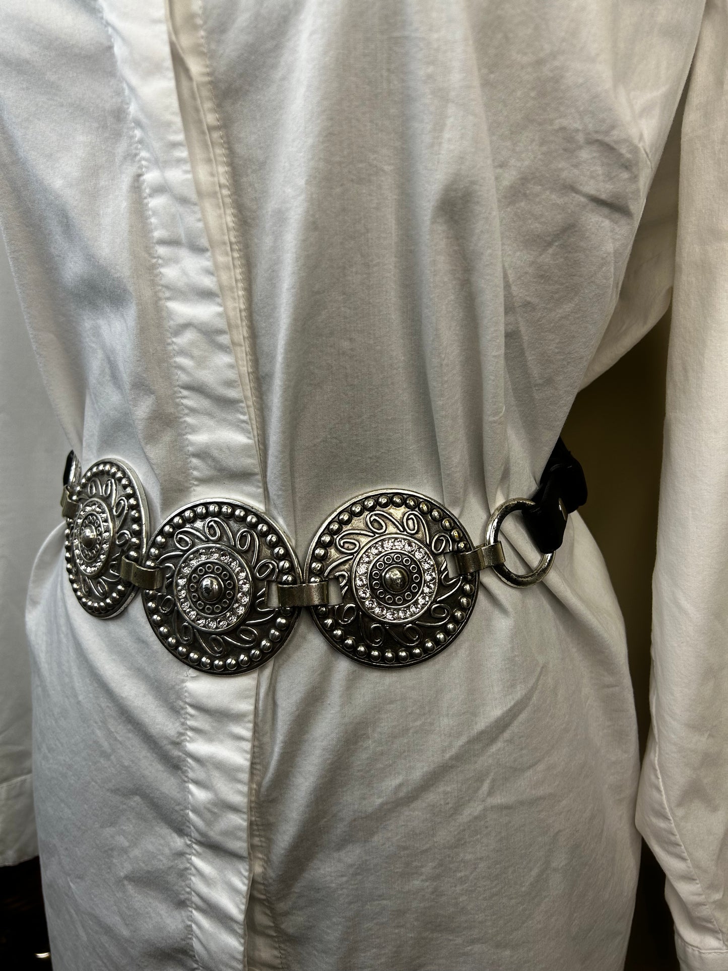 Chico's Genuine Leather Adjustable Belt (Stamped)