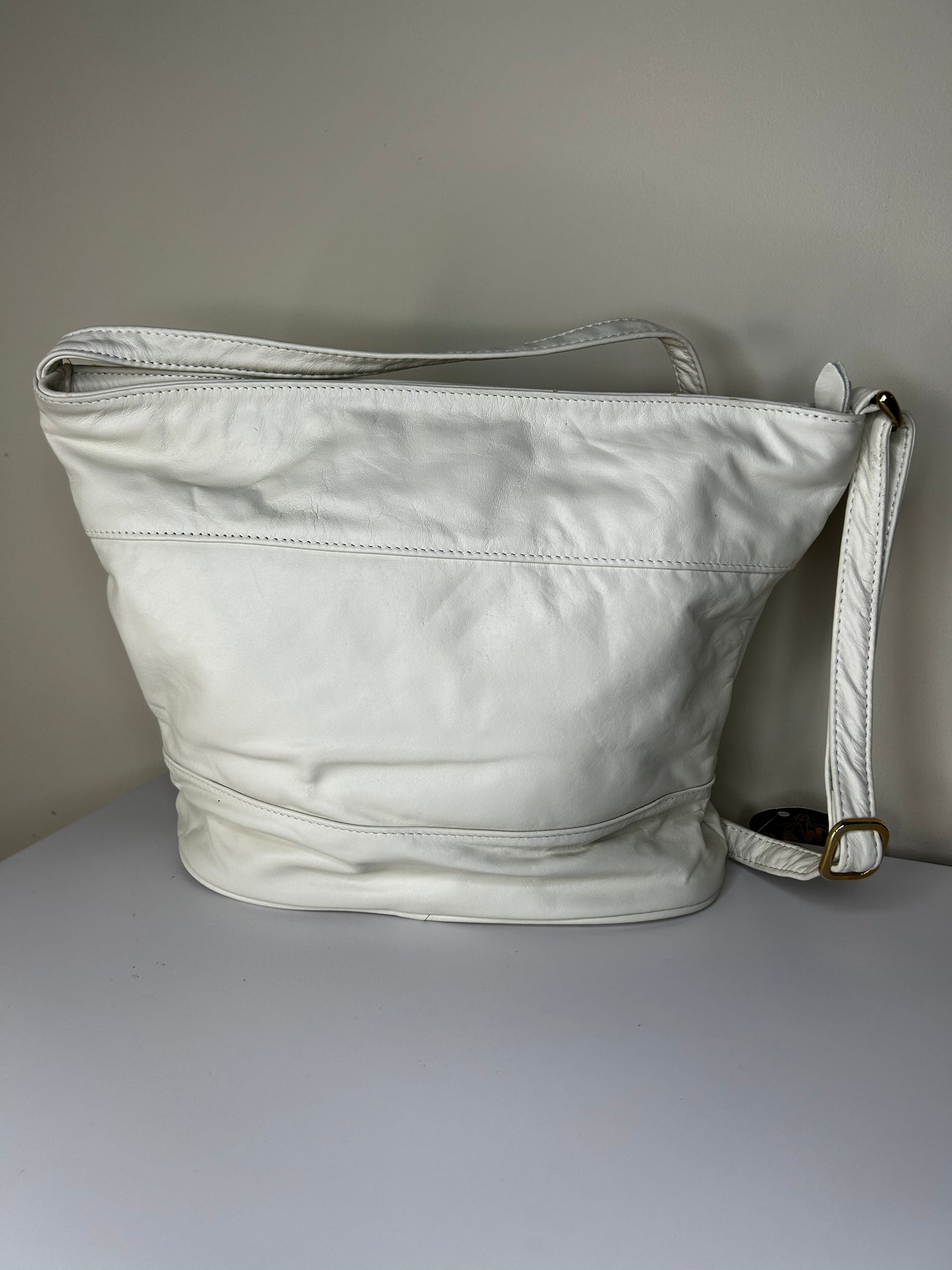 DAWLI Vintage Creme Purse with Gold Studs (NWT)