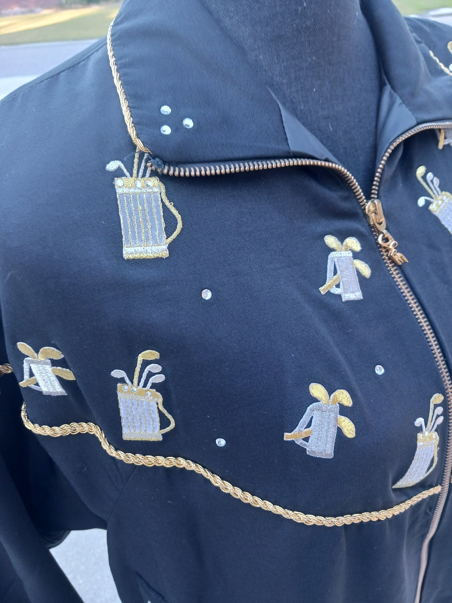 Vintage C.O.D La. Jeweled Bomber