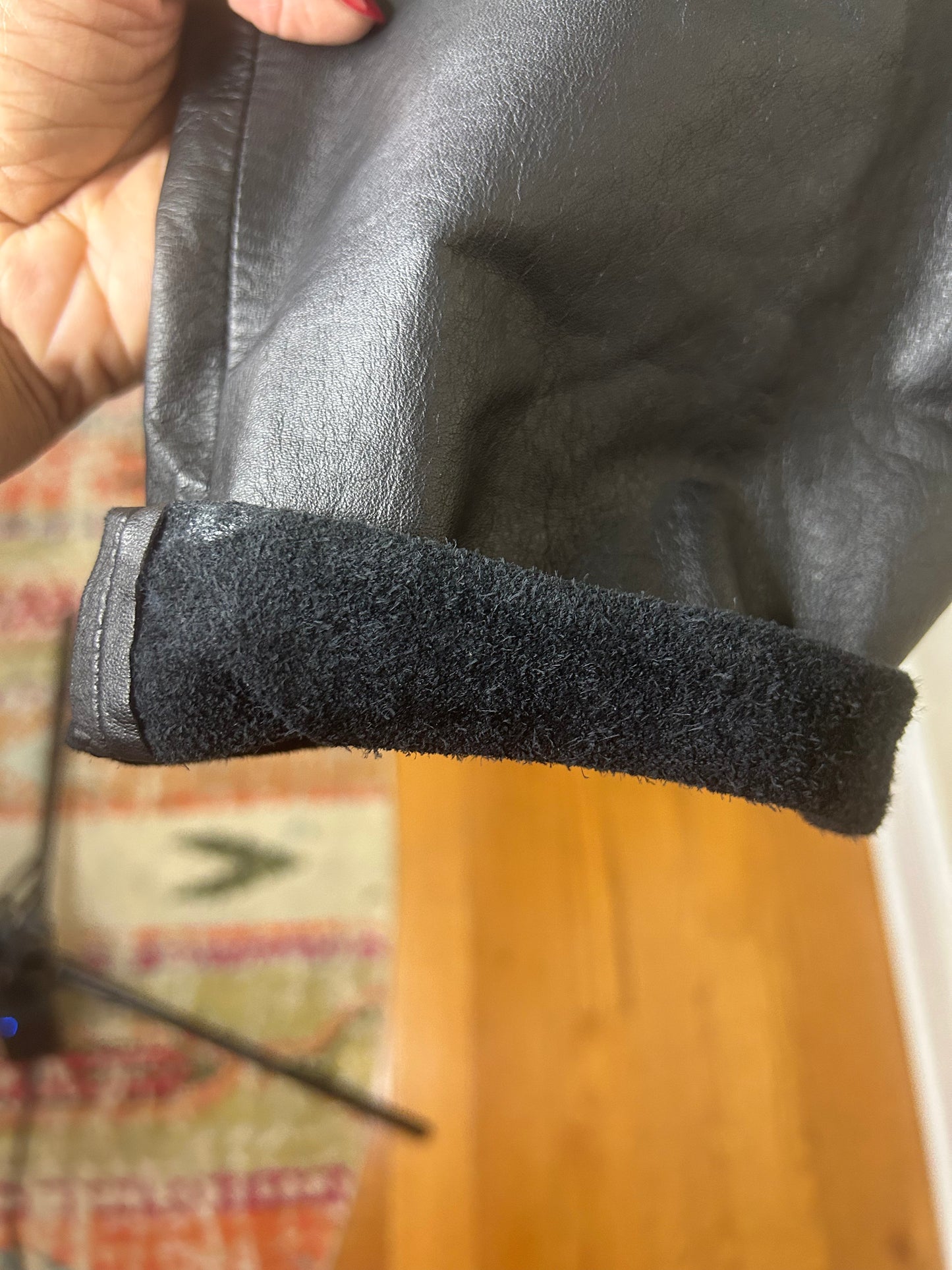 Byrnes & Baker Black Vintage Leather Pants