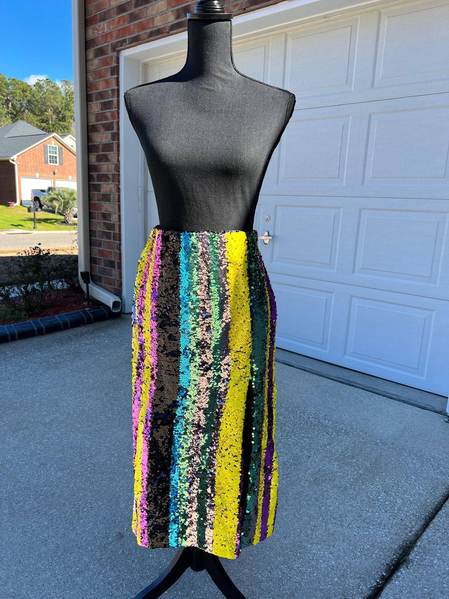 BooHoo Multicolor Sequin Skirt
