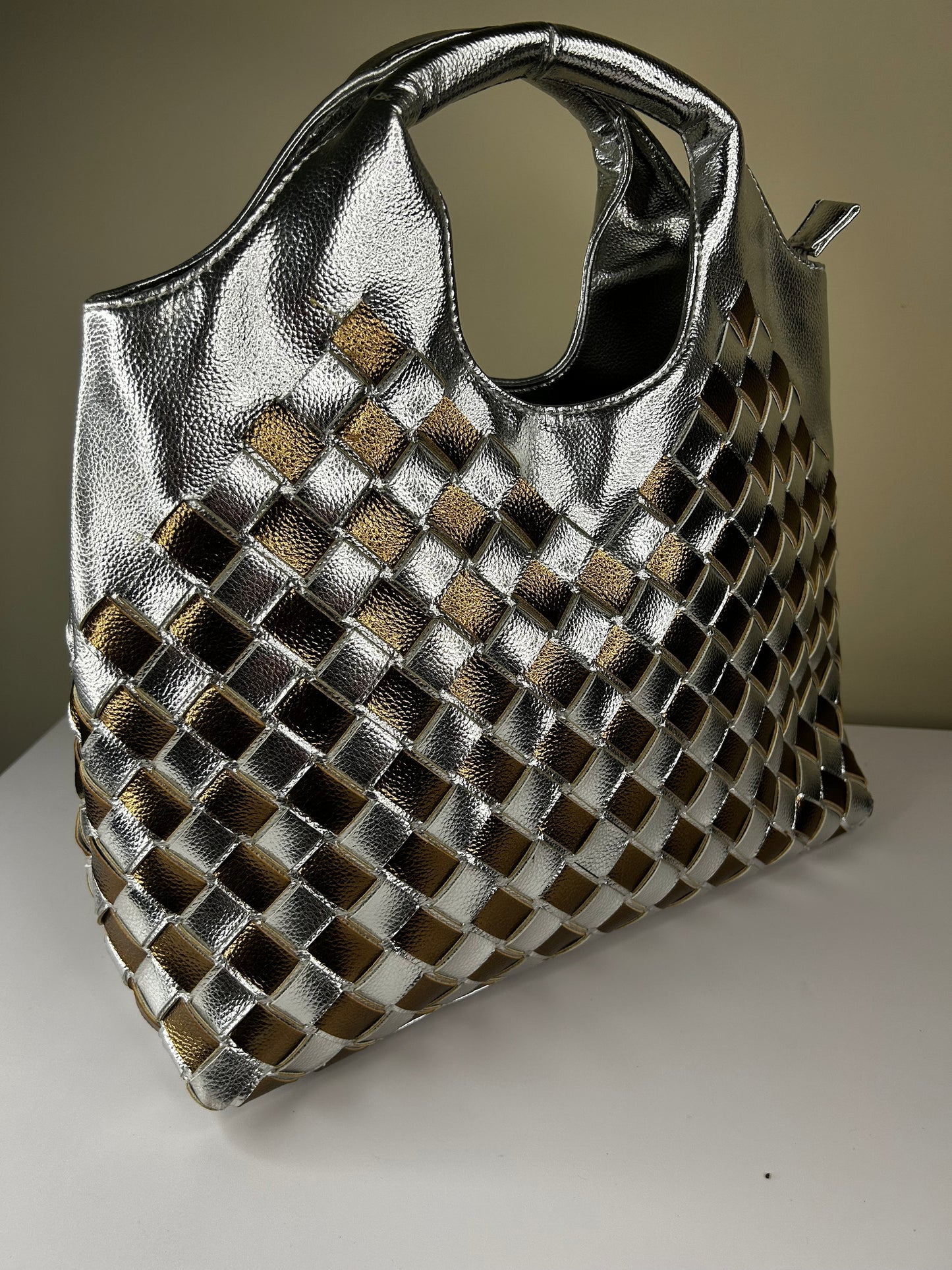 Silver and Gold Woven Purse NWOT