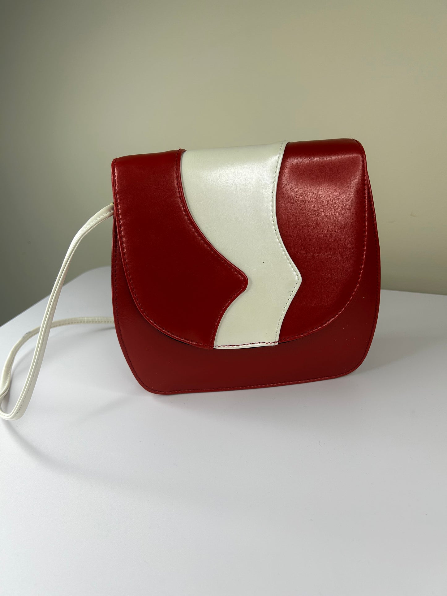 Red and White Purse