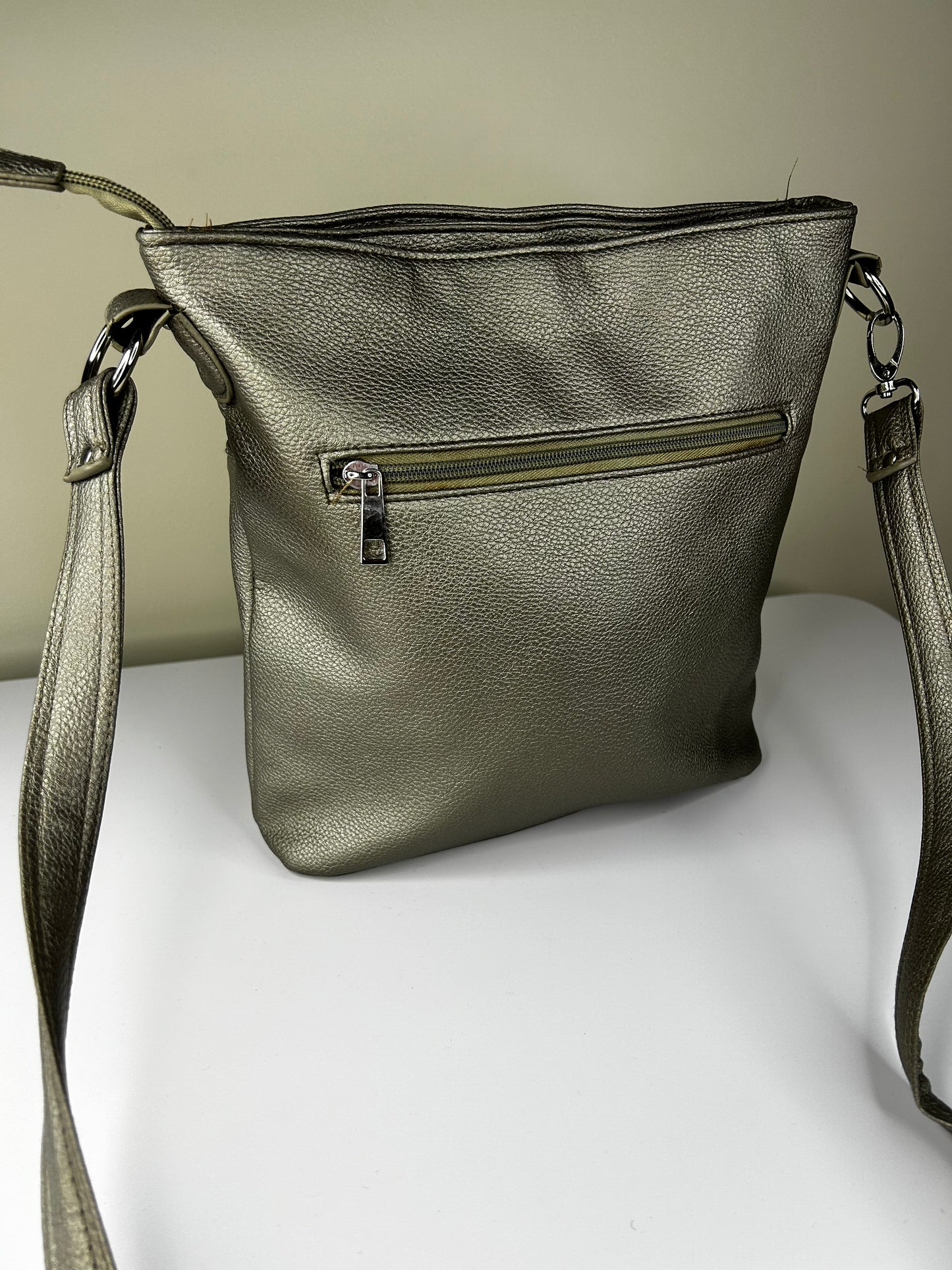 Pewter Jewel and Studded Purse