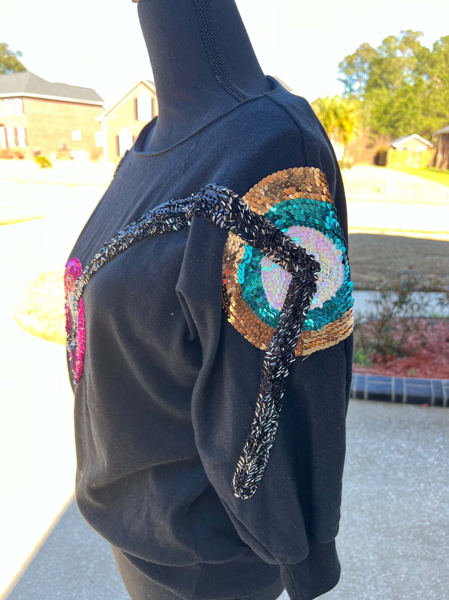 Bonnie and Bill Multicolor Sequin Top