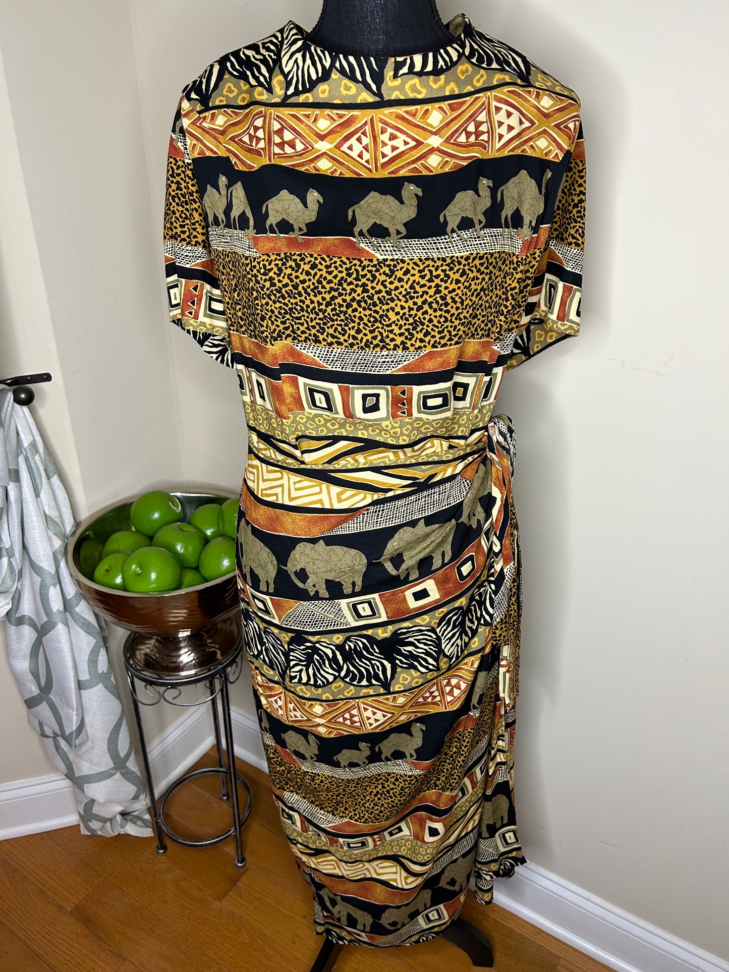 Jessica Howard Safari Print Wrap Dress