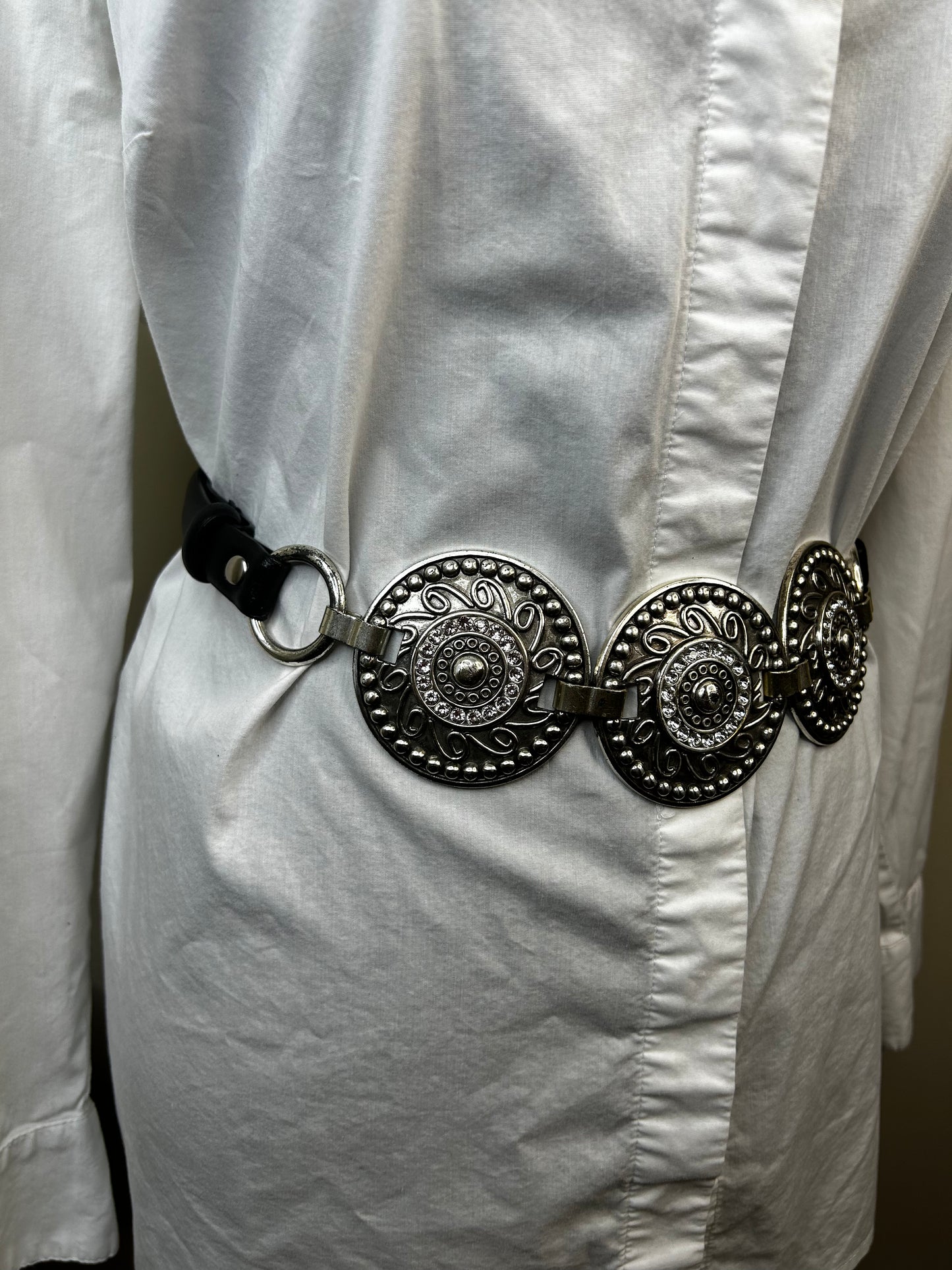Chico's Genuine Leather Adjustable Belt (Stamped)