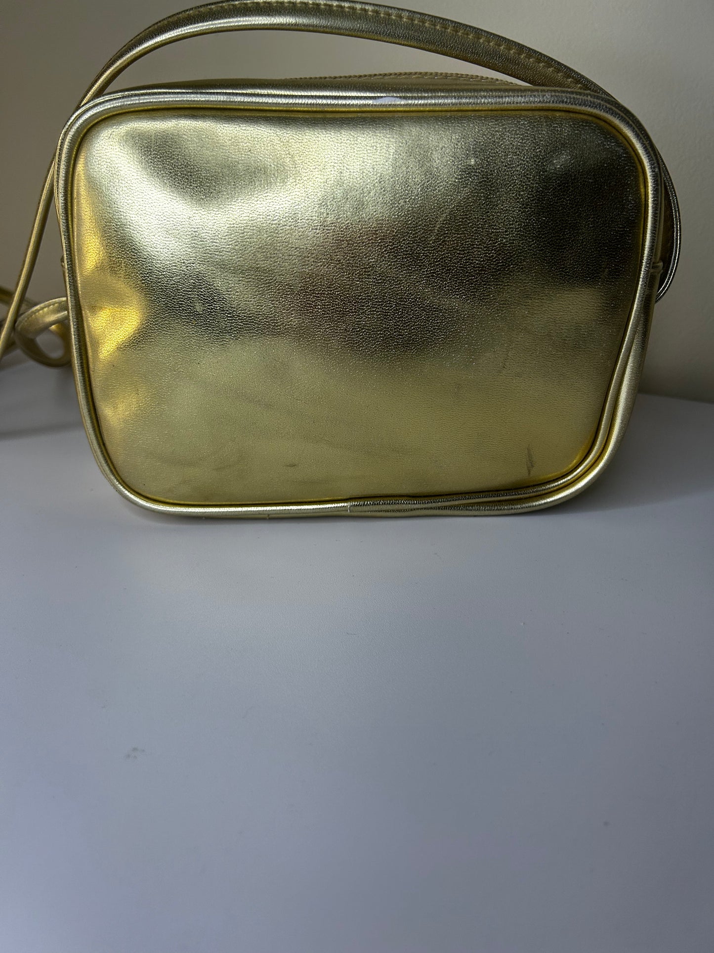 Gold Metallic Bejeweled Studded Purse