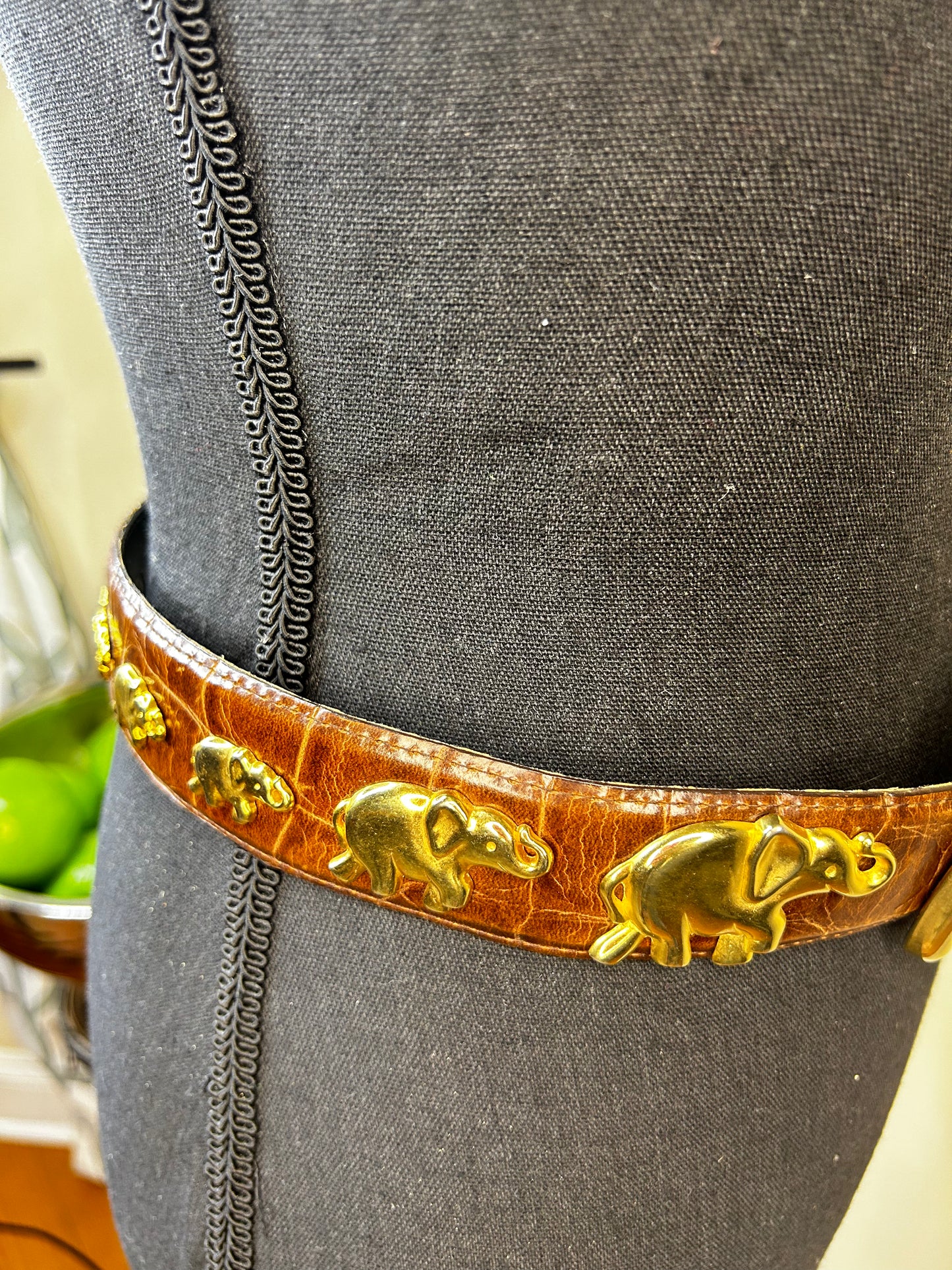 Avignon Elephant Family Genuine Leather Belt