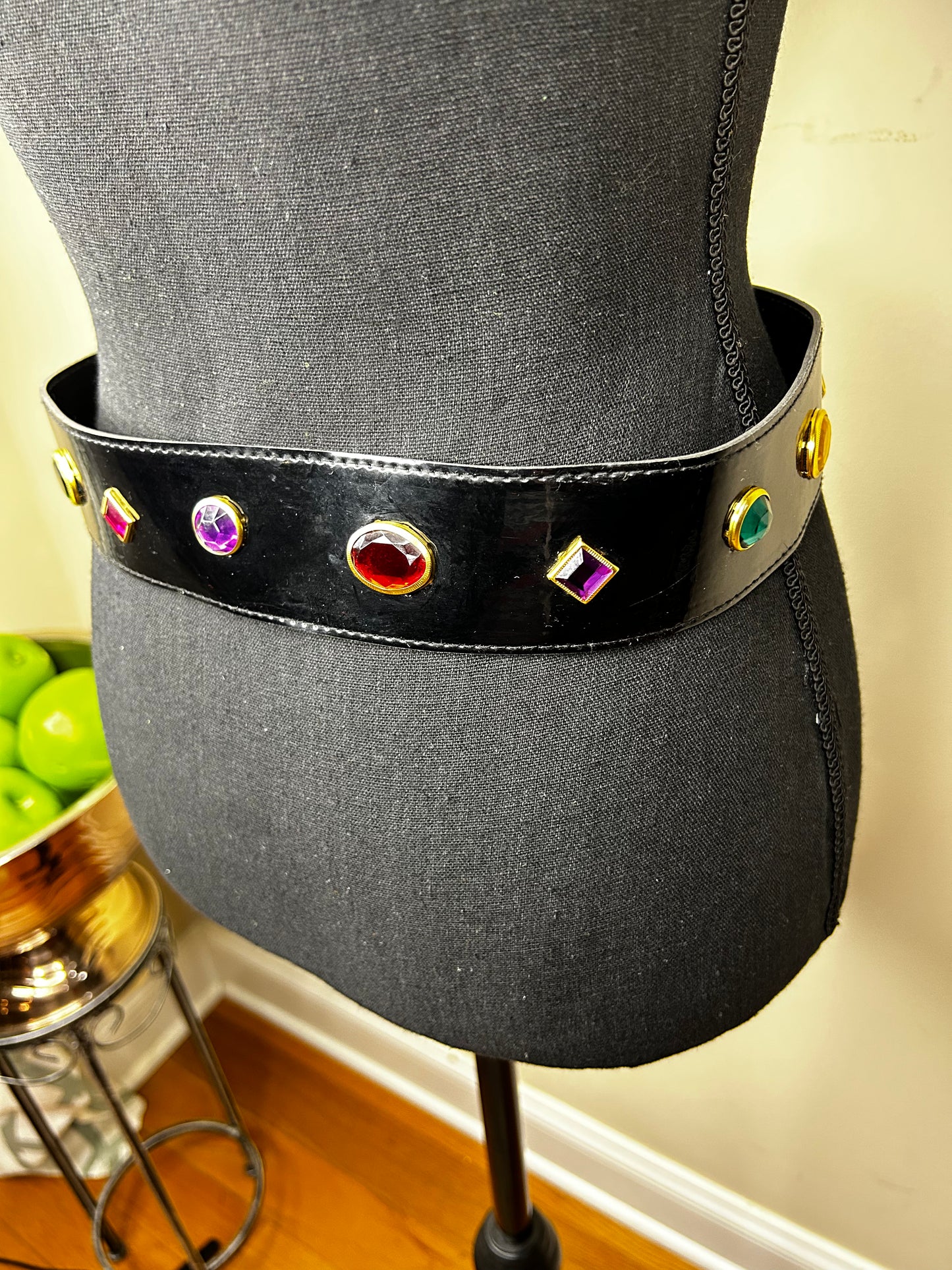 80’s-90s Black Bejeweled Belt