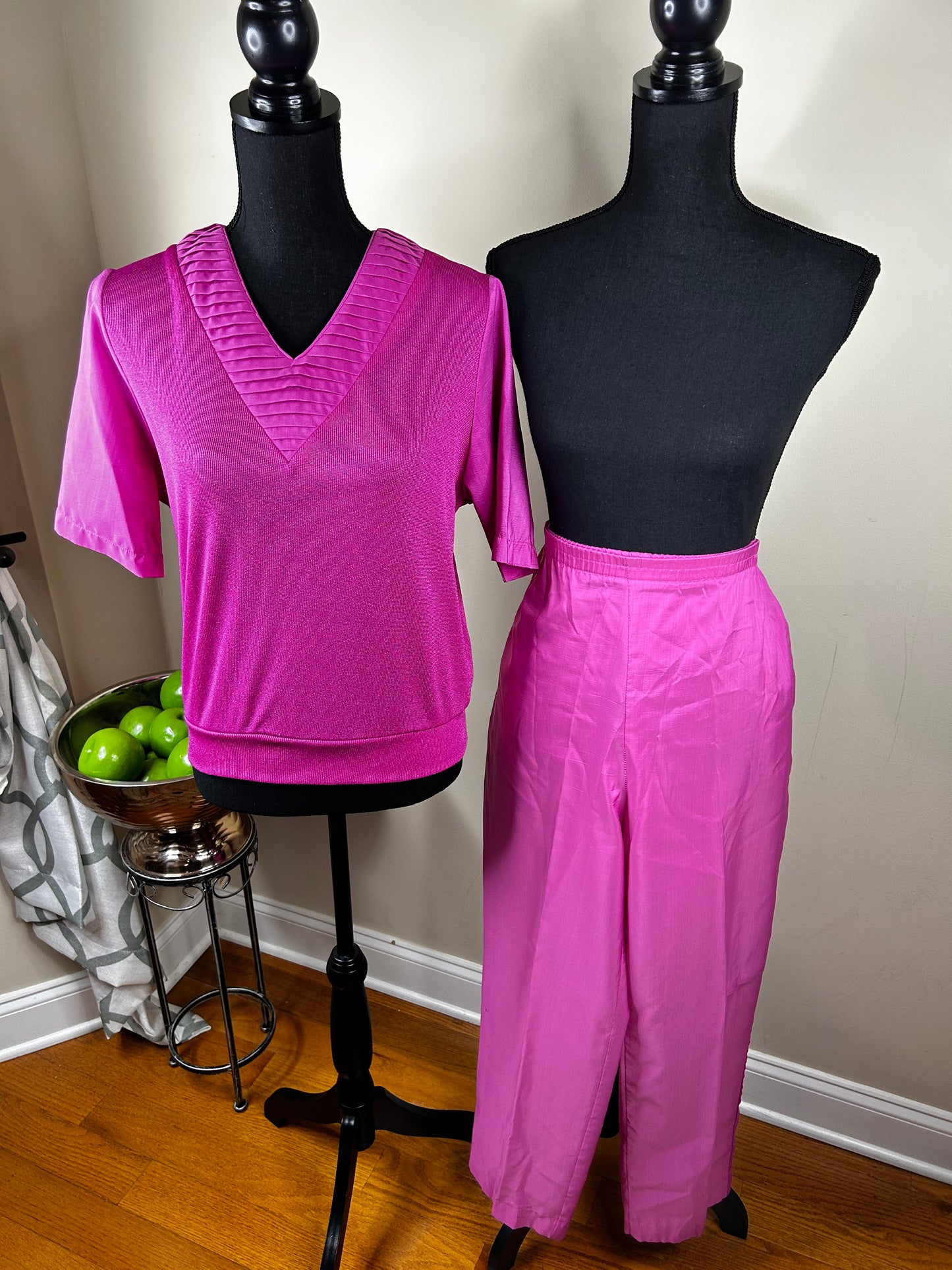 Matches 3-Piece Vintage Pink Pant Set