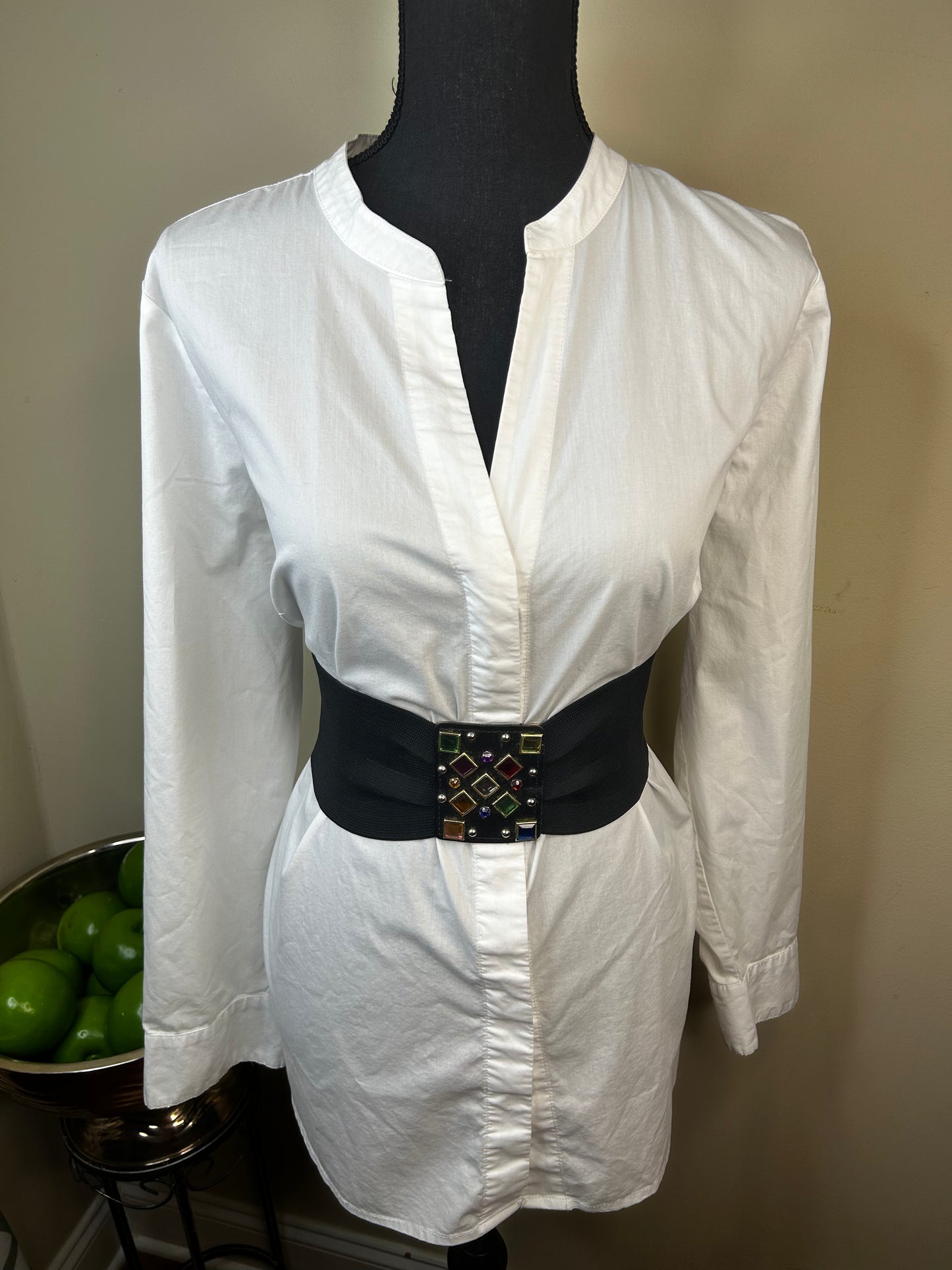 Bejeweled Belt with 3 Button Closure