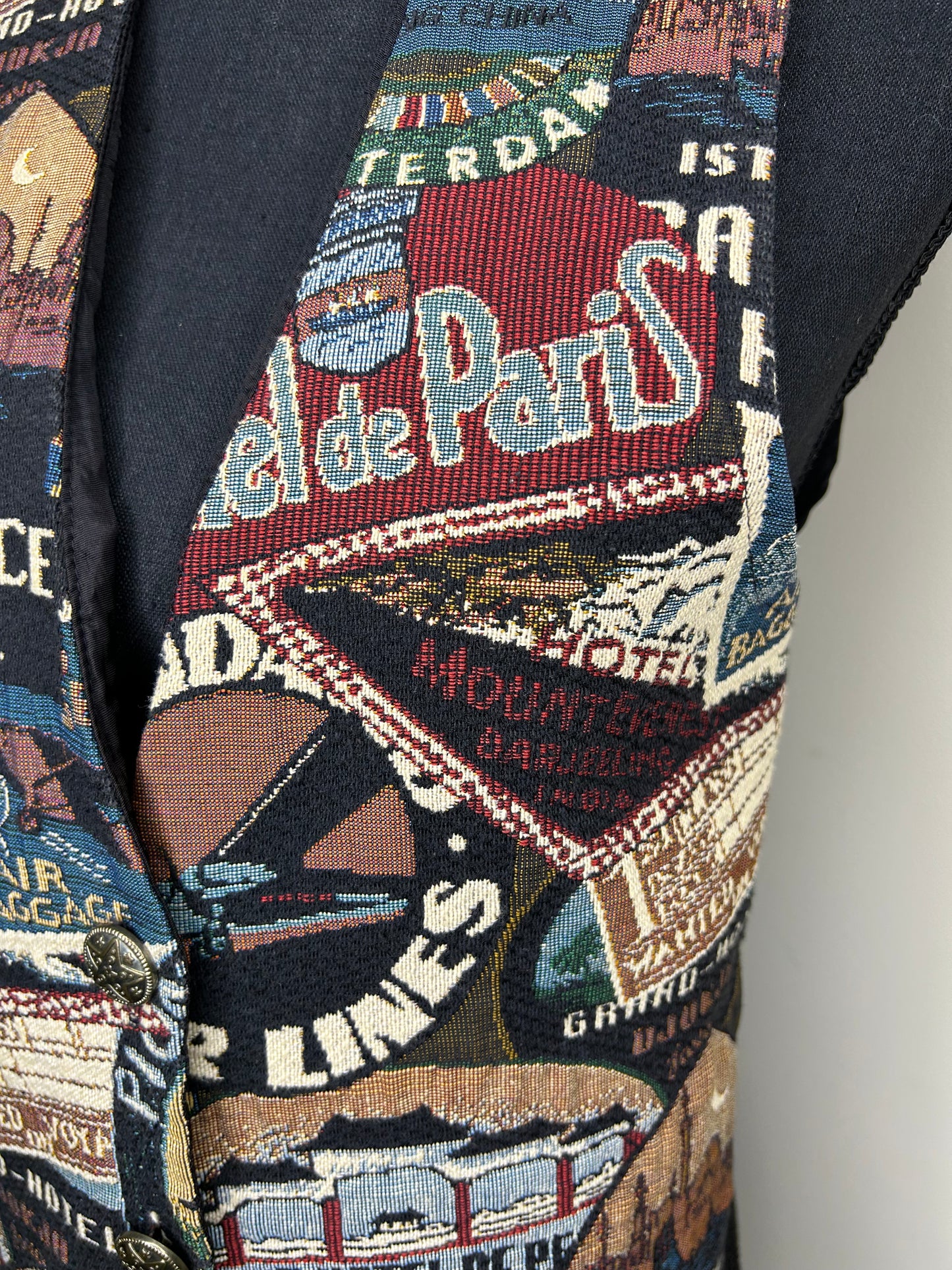 Vintage Denim Republic Brand Tapestry Vest