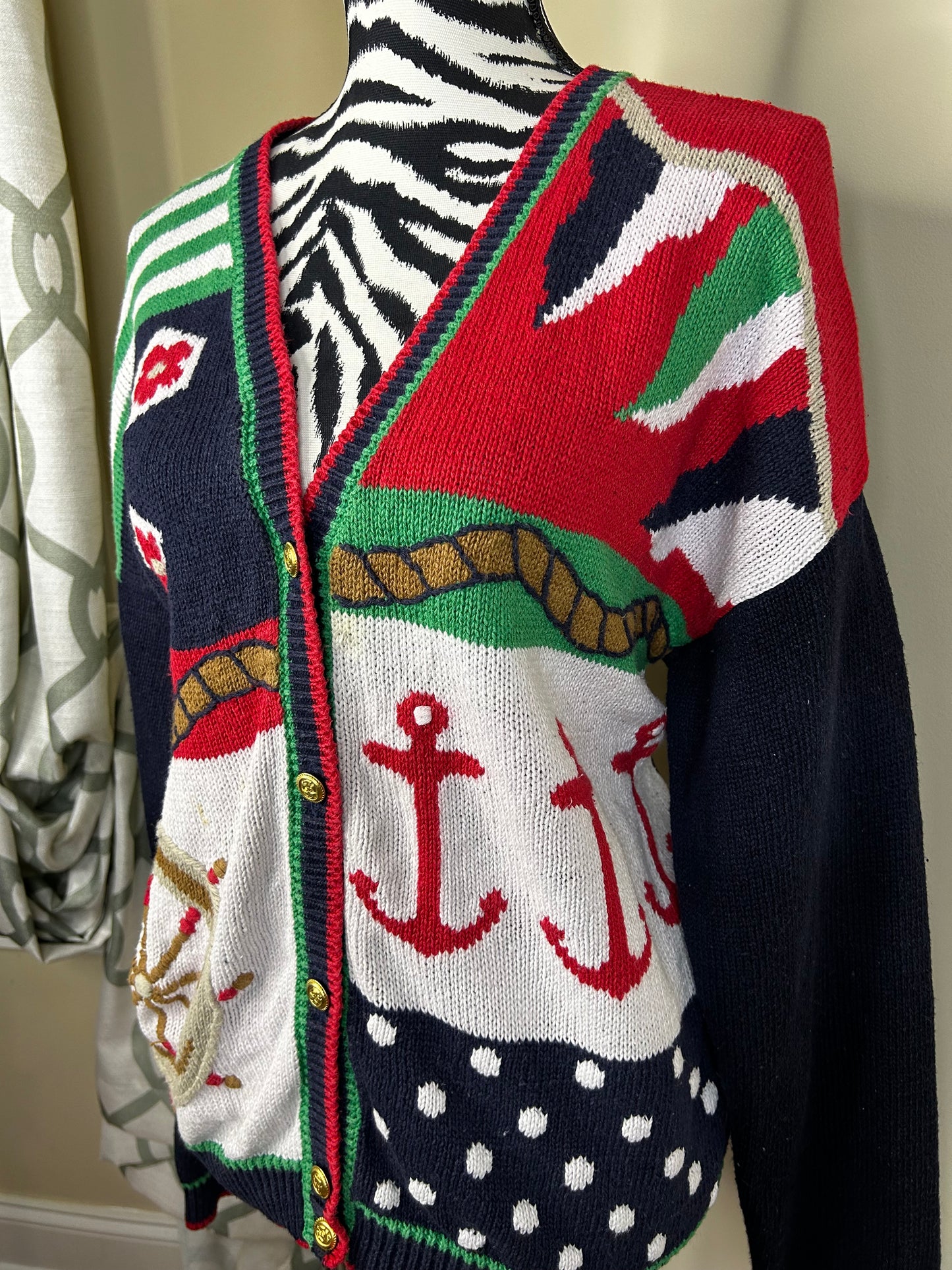 Kim Rogers Nautical Vintage Sweater