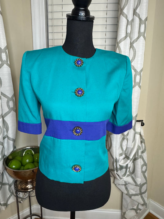 Vintage Leslie Faye Cropped Blazer