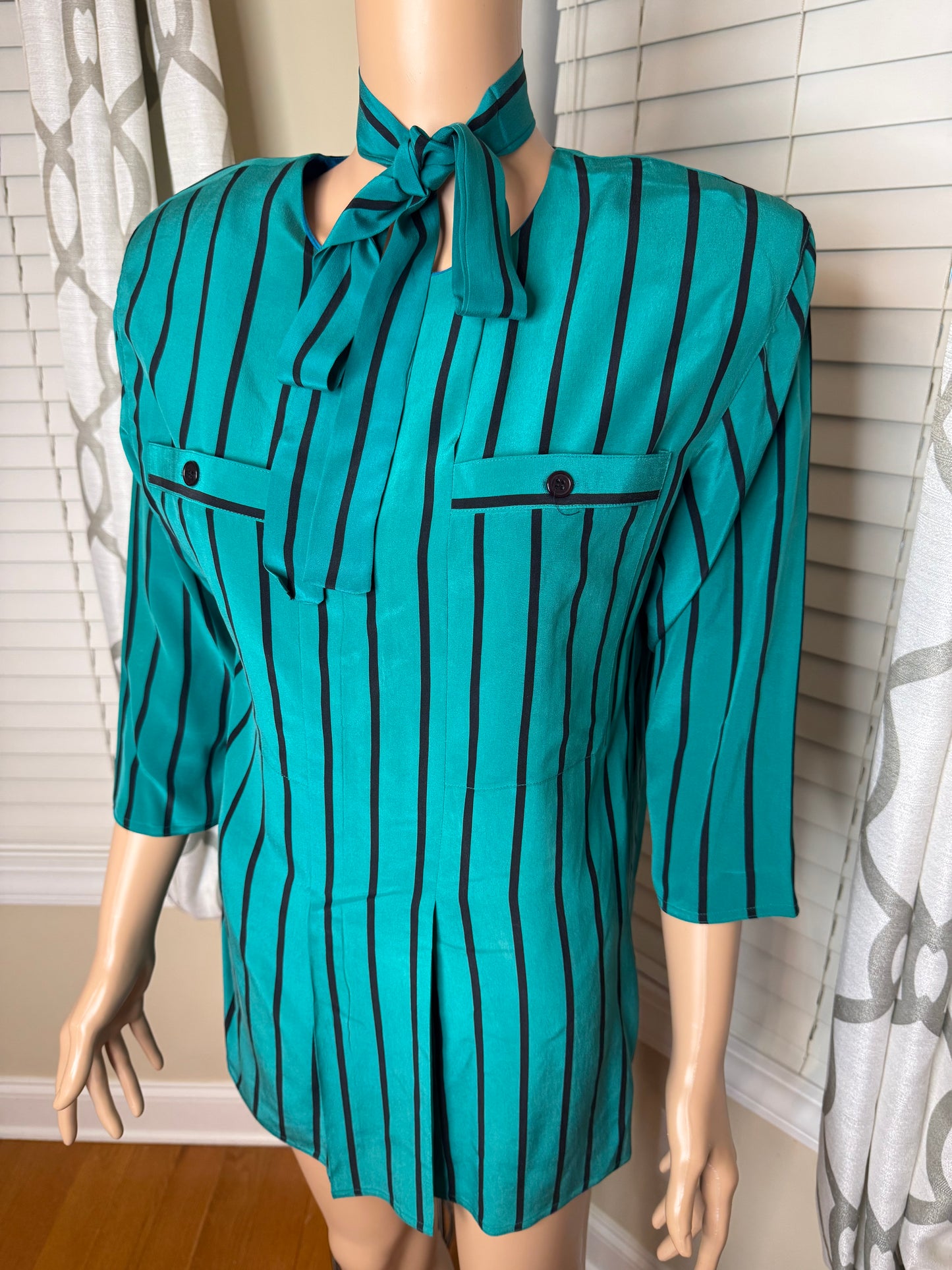 Vintage 100% Silk Shirt with Necktie