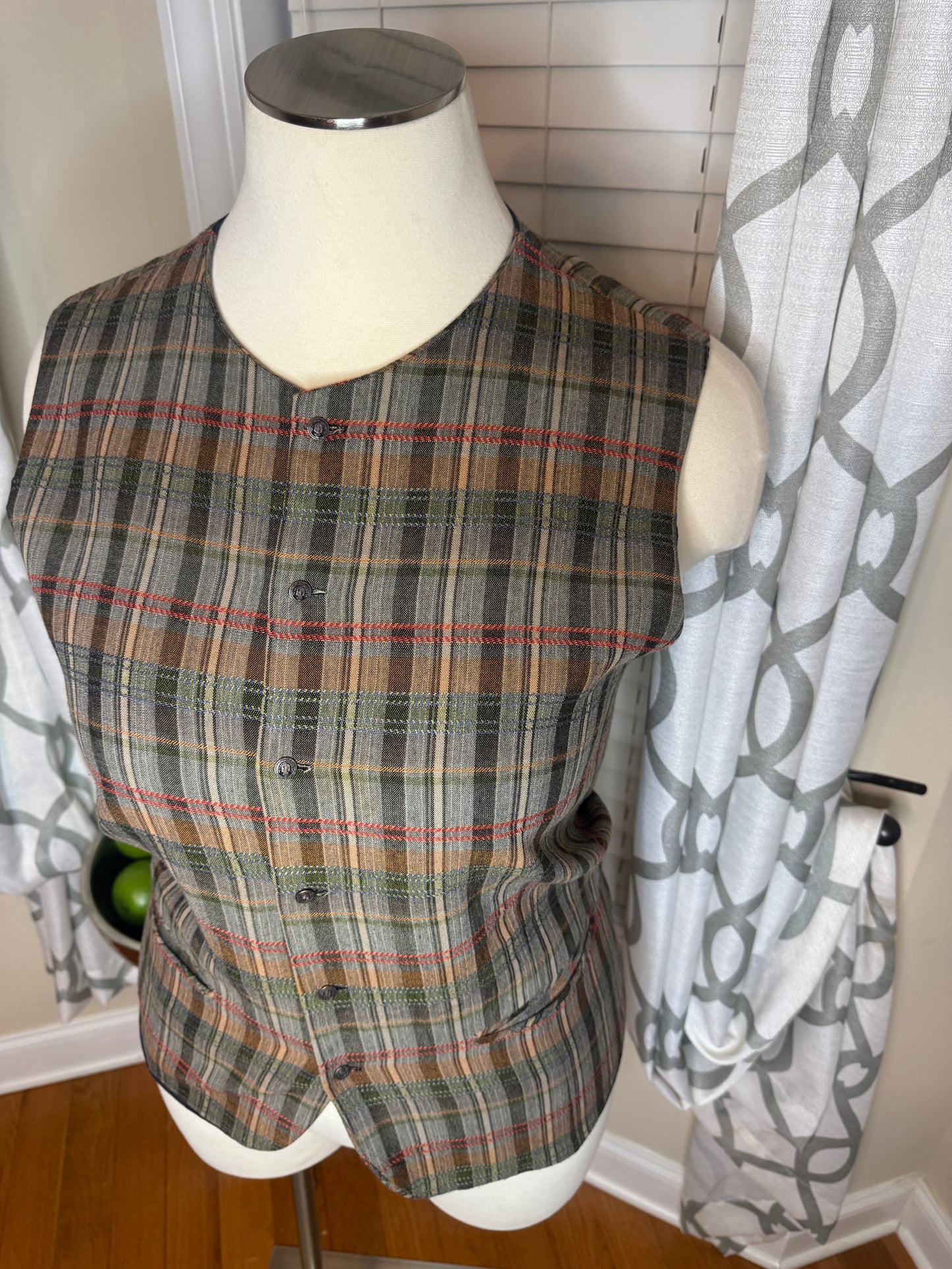 Plaid Handmade Vintage Vest
