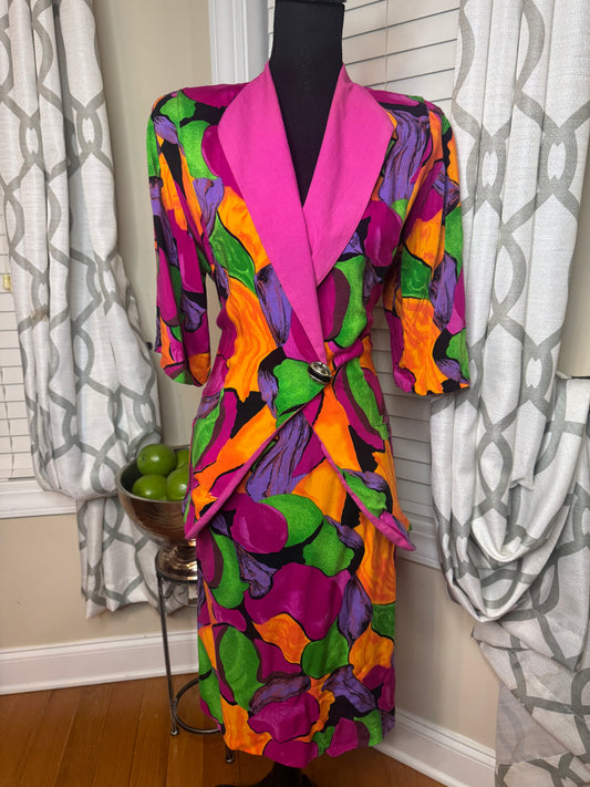 Jessica Jonathan 2-Piece Abstract Print Skirt Set