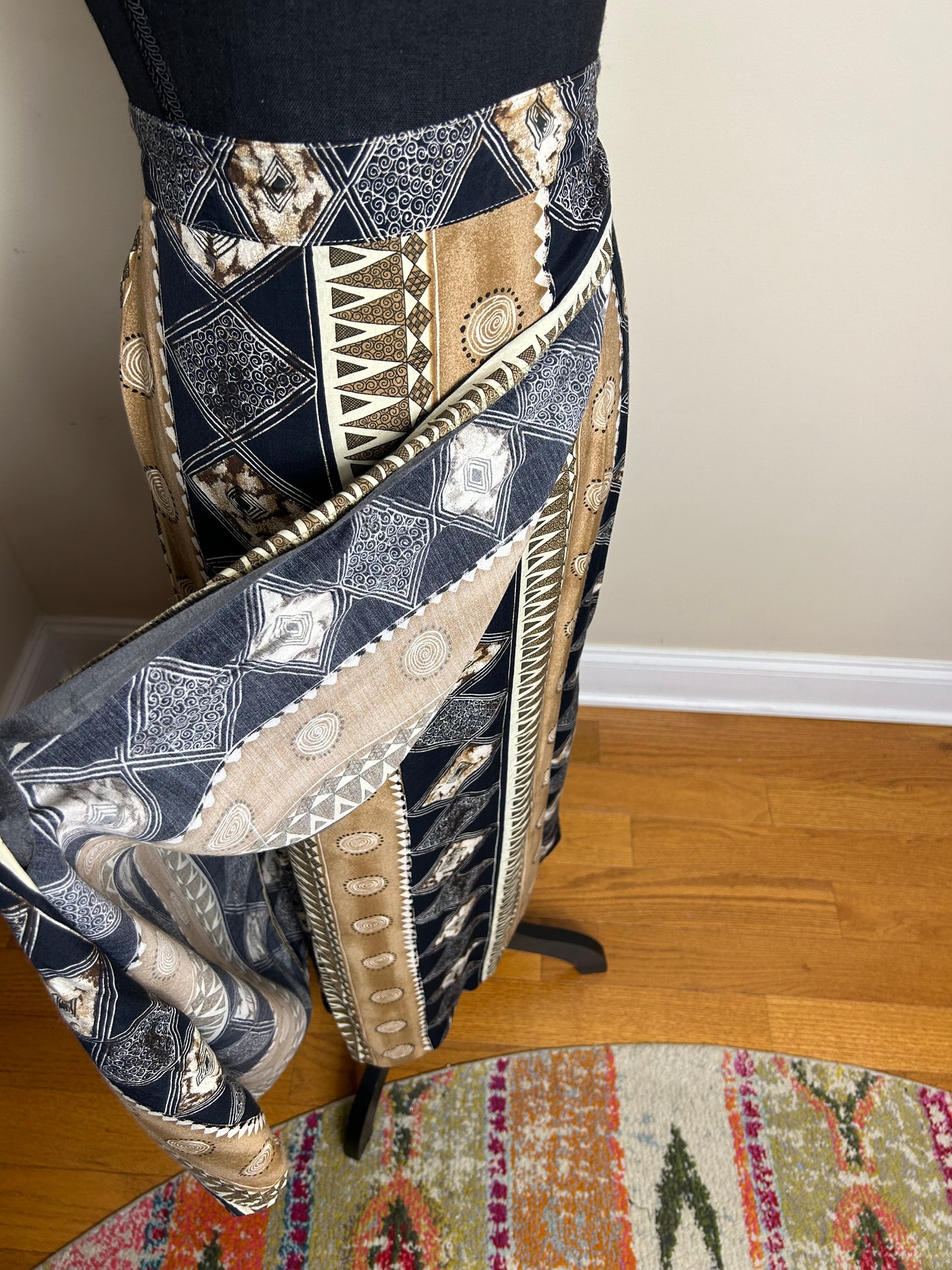 Faux Vintage Wrap Skirt