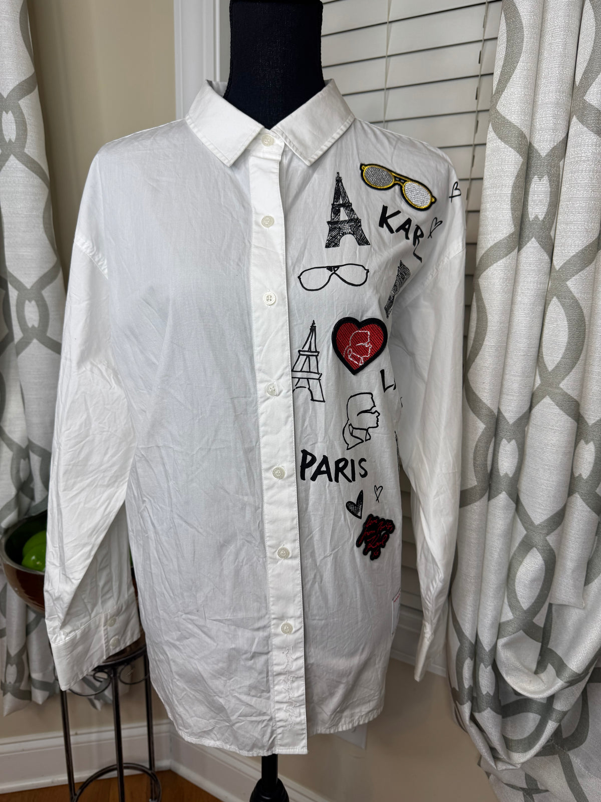 Karl Lagerfeld Paris Button Front Shirt