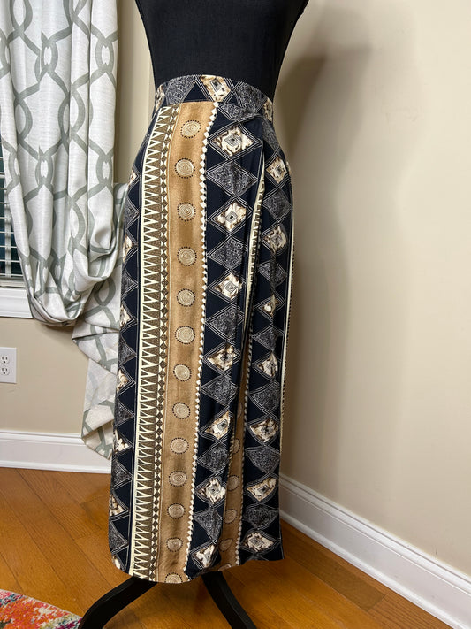 Faux Vintage Wrap Skirt