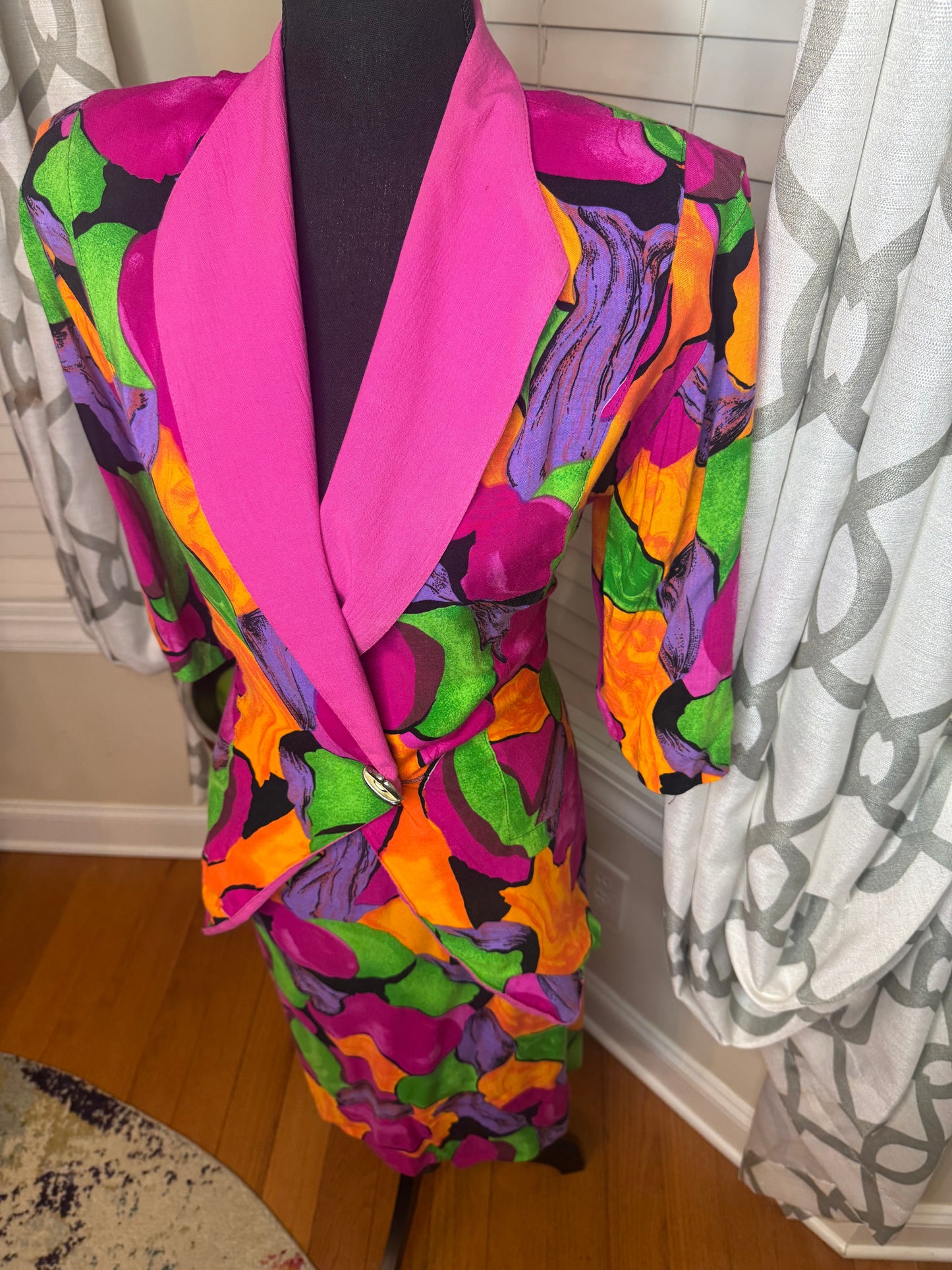 Jessica Jonathan 2-Piece Abstract Print Skirt Set