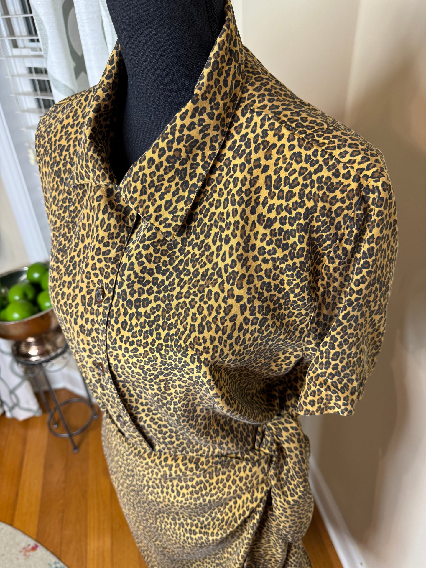 FY2 Vintage Animal Print Wrap Dress
