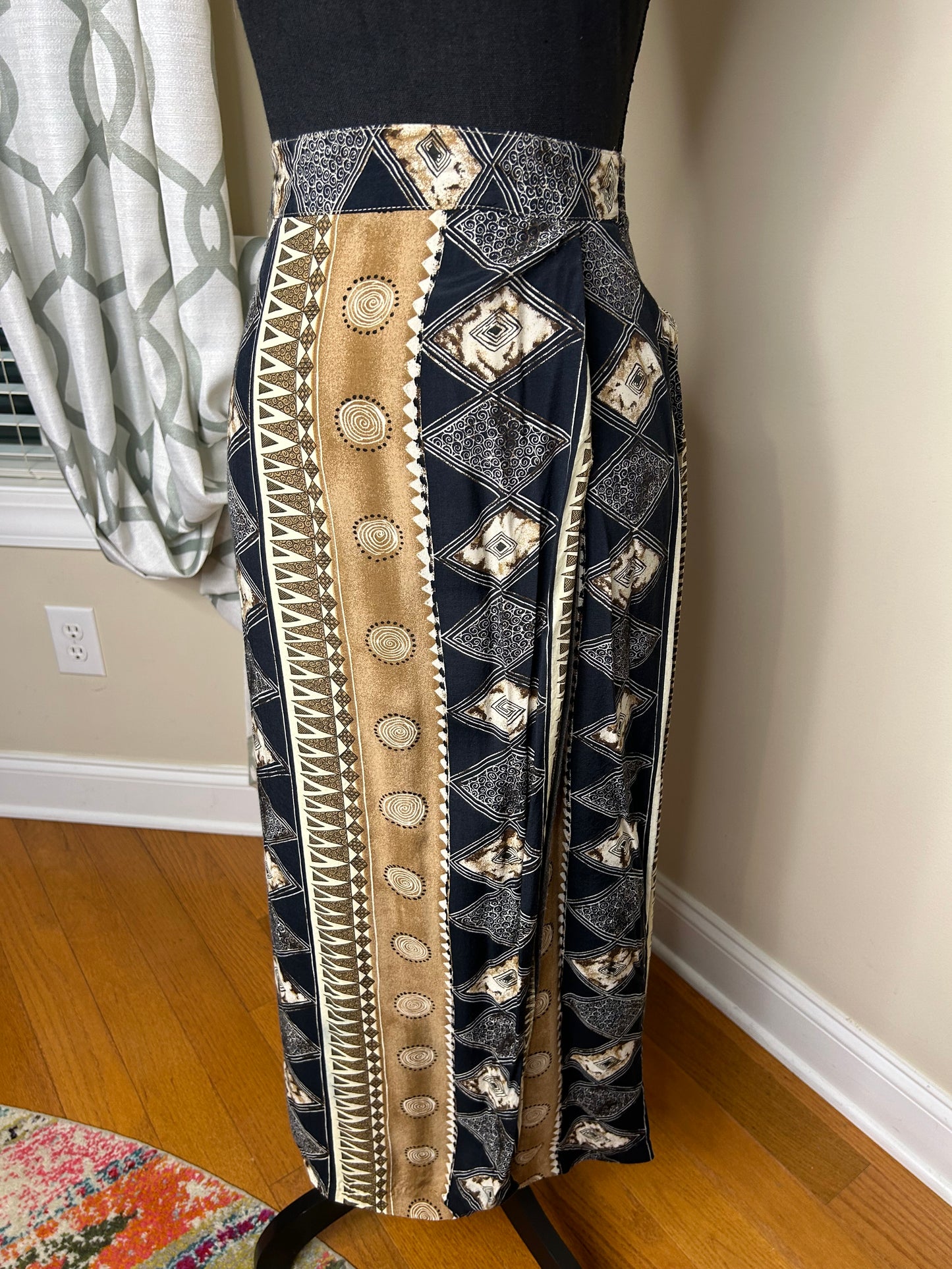 Faux Vintage Wrap Skirt