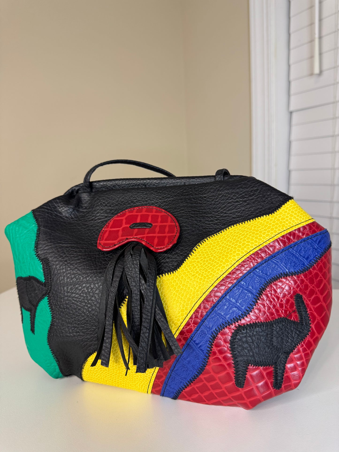 Vtg Elephant Handbag w/ Strap