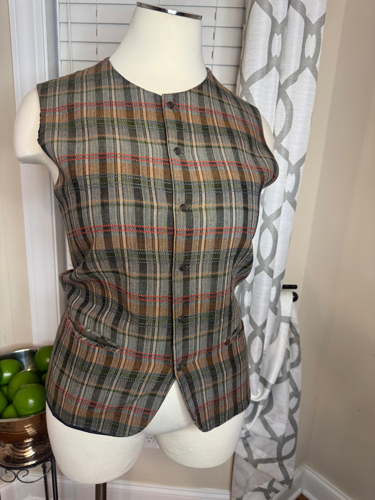 Plaid Handmade Vintage Vest