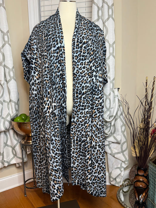 Norma Kamali Animal Print Open Duster