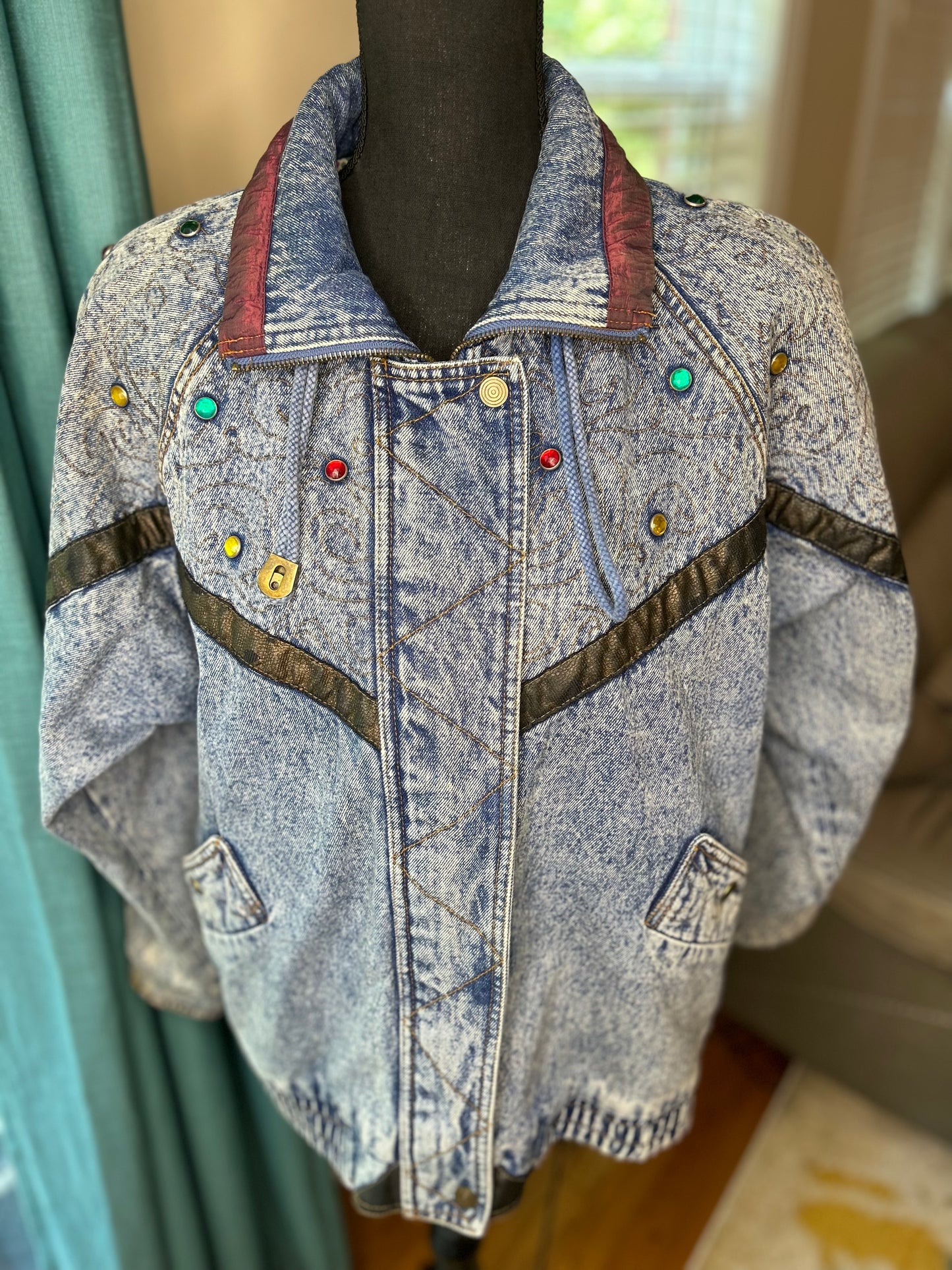 Vintage Bejeweled Denim Jacket