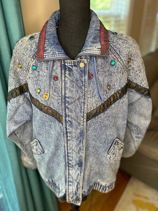 Vintage Bejeweled Denim Jacket