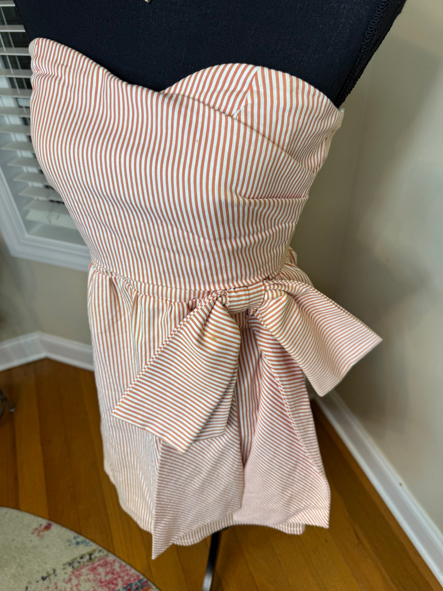 Judith March Strapless Pinstripe Dress