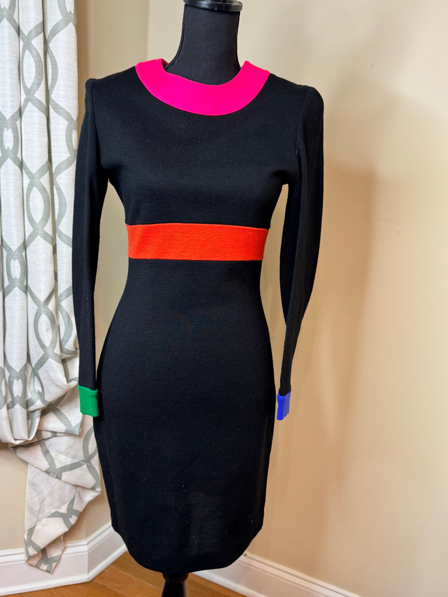 Ann Taylor Vintage Colorblock Sweater Dress