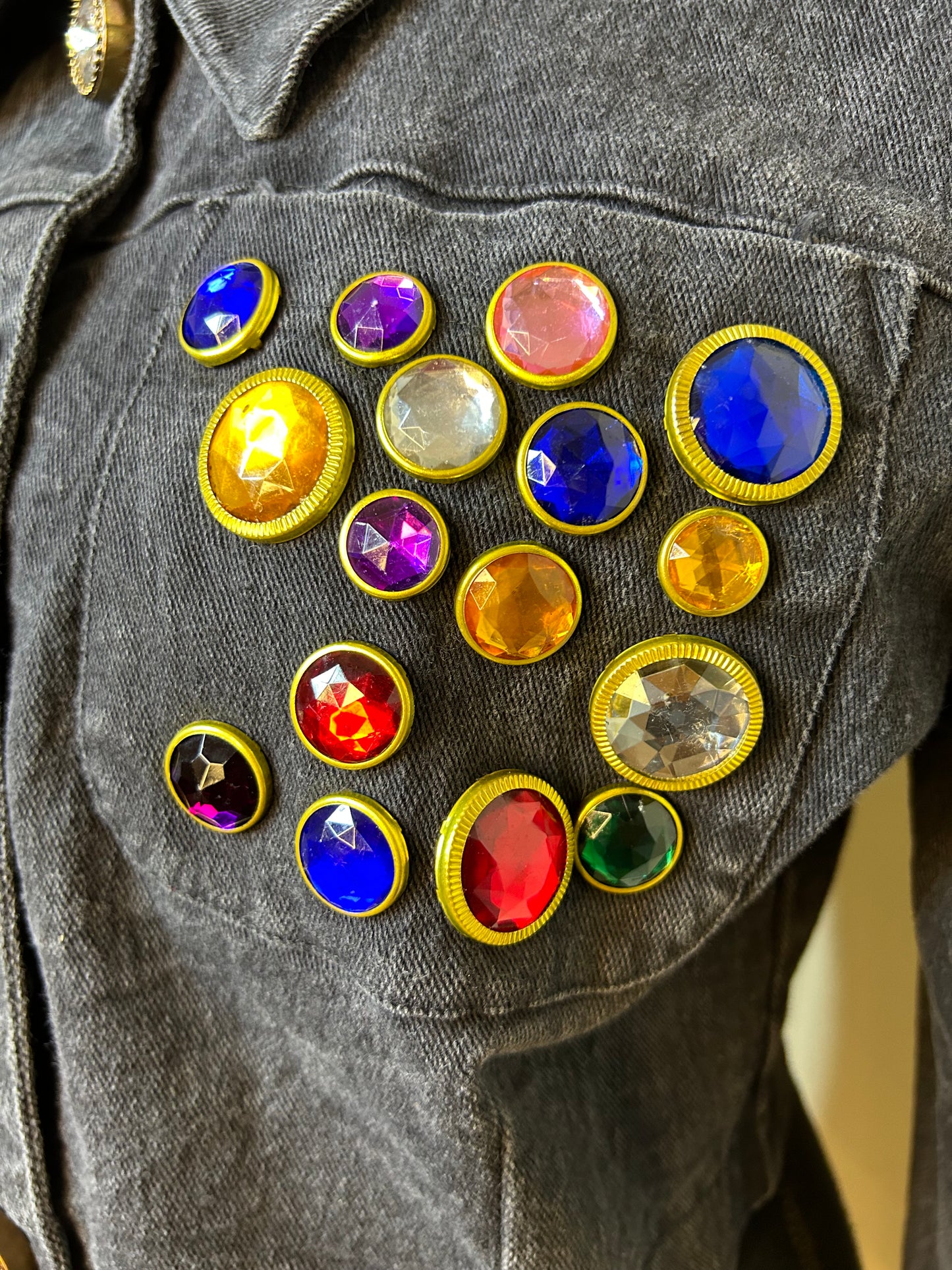 VTG Shox Clothing INC Bejeweled Denim Jacket