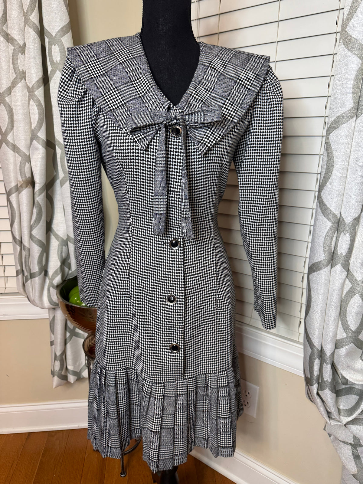 Vintage CARIB Houndstooth Dress