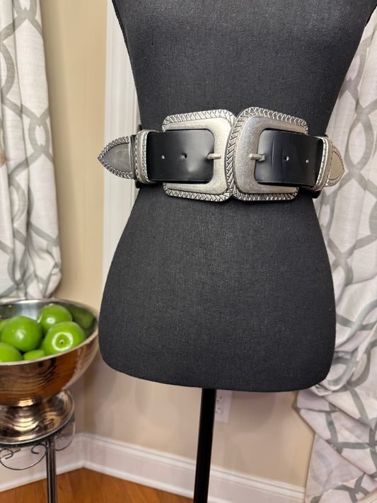 Large Buckle Elastic Belt