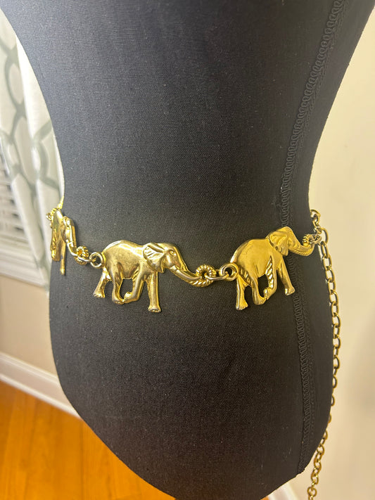Vintage Elephant Belt (4 Elephants)