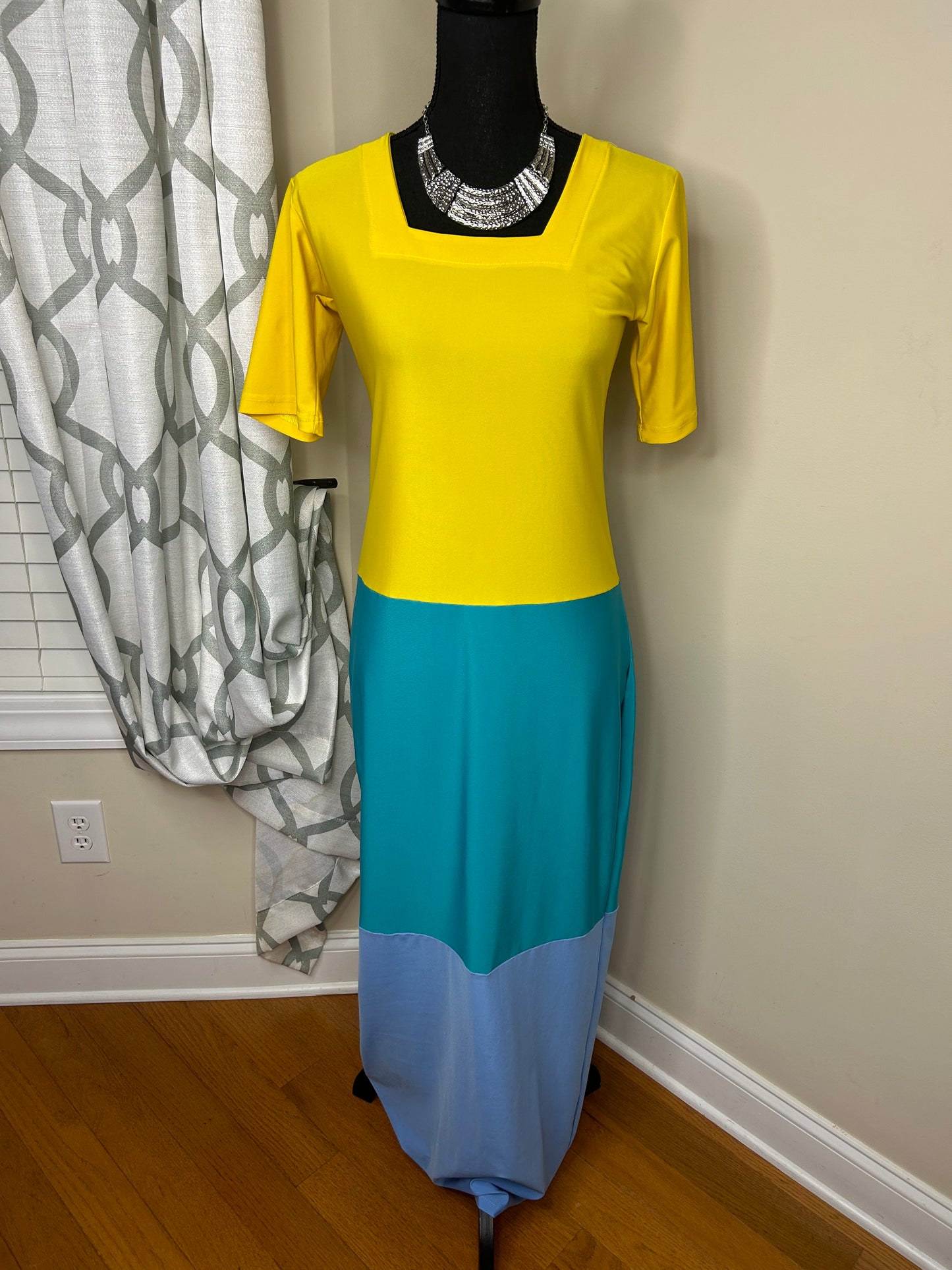 Colorblock Maxi Dress