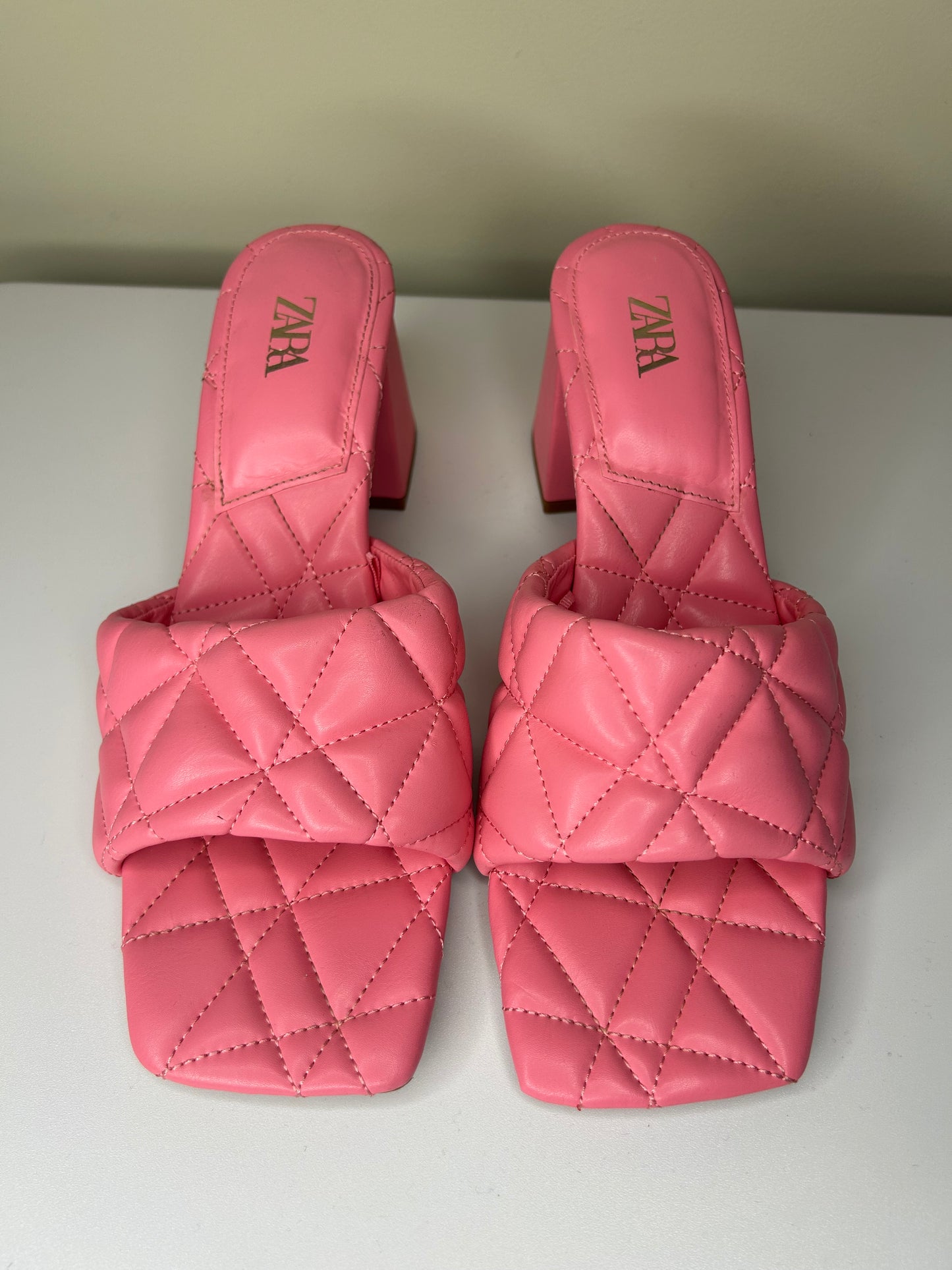 Zara Pink Block Heels