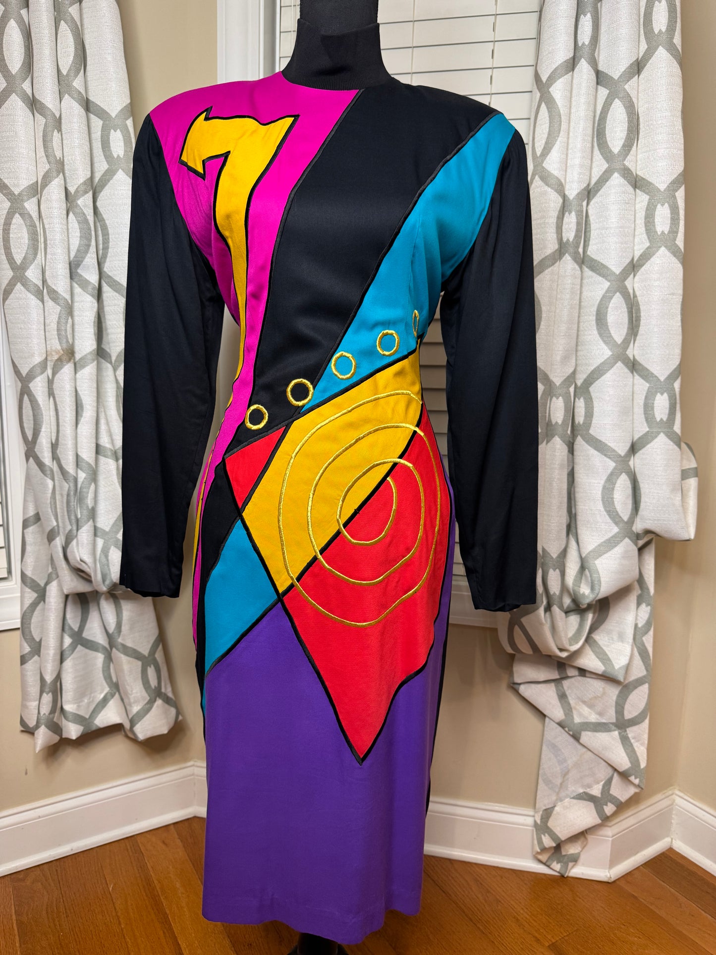 IBE Abstract Print Vintage Dress