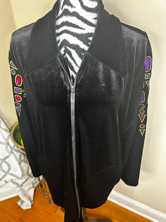 Bob Mackie Jewel Embroidered Sleeve Vintage Jacket
