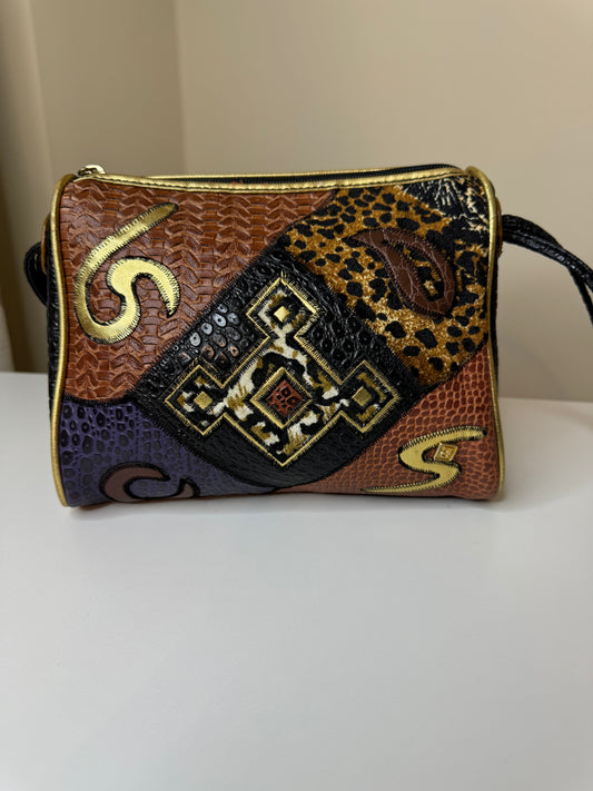 1980s NAS Animal Print Handbag
