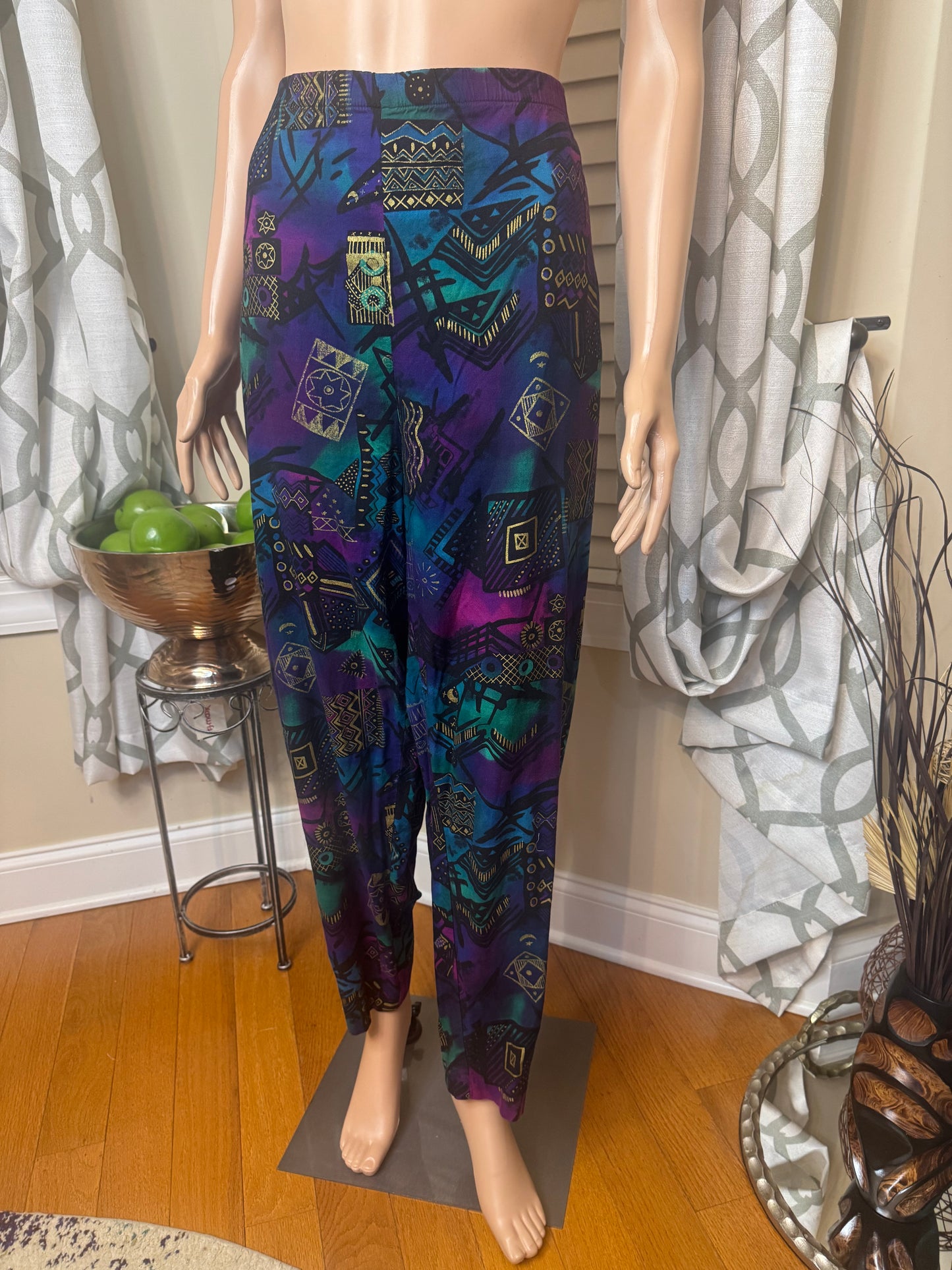 Abstract Print Pants