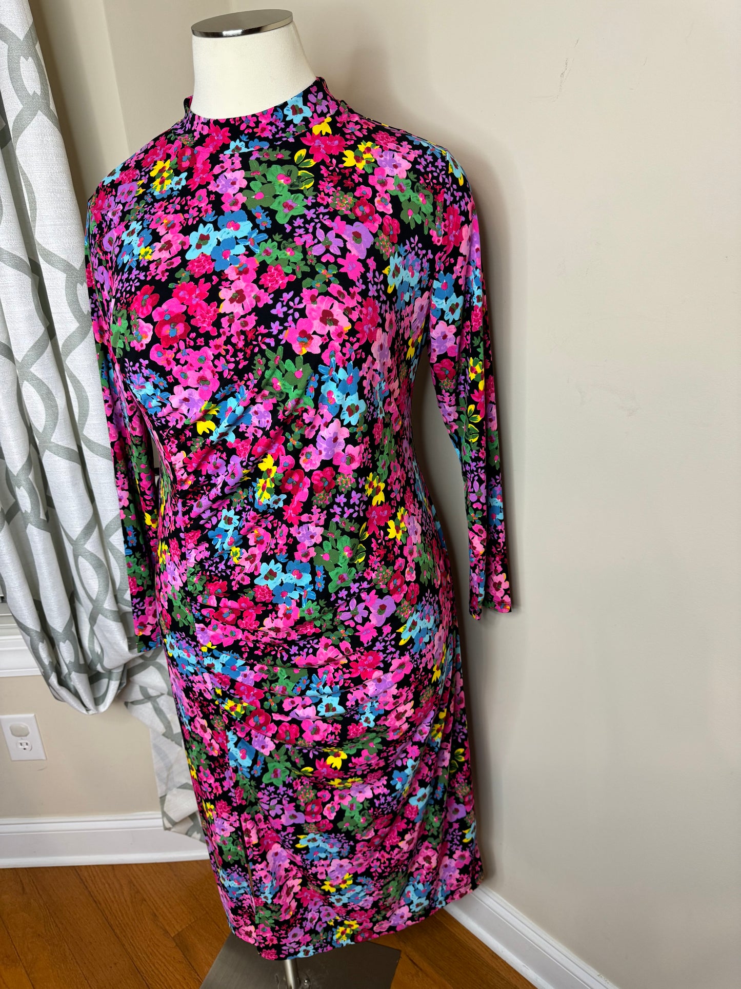 FUTURE COLLECTIVE Floral Long Sleeve Mock Neck Dress