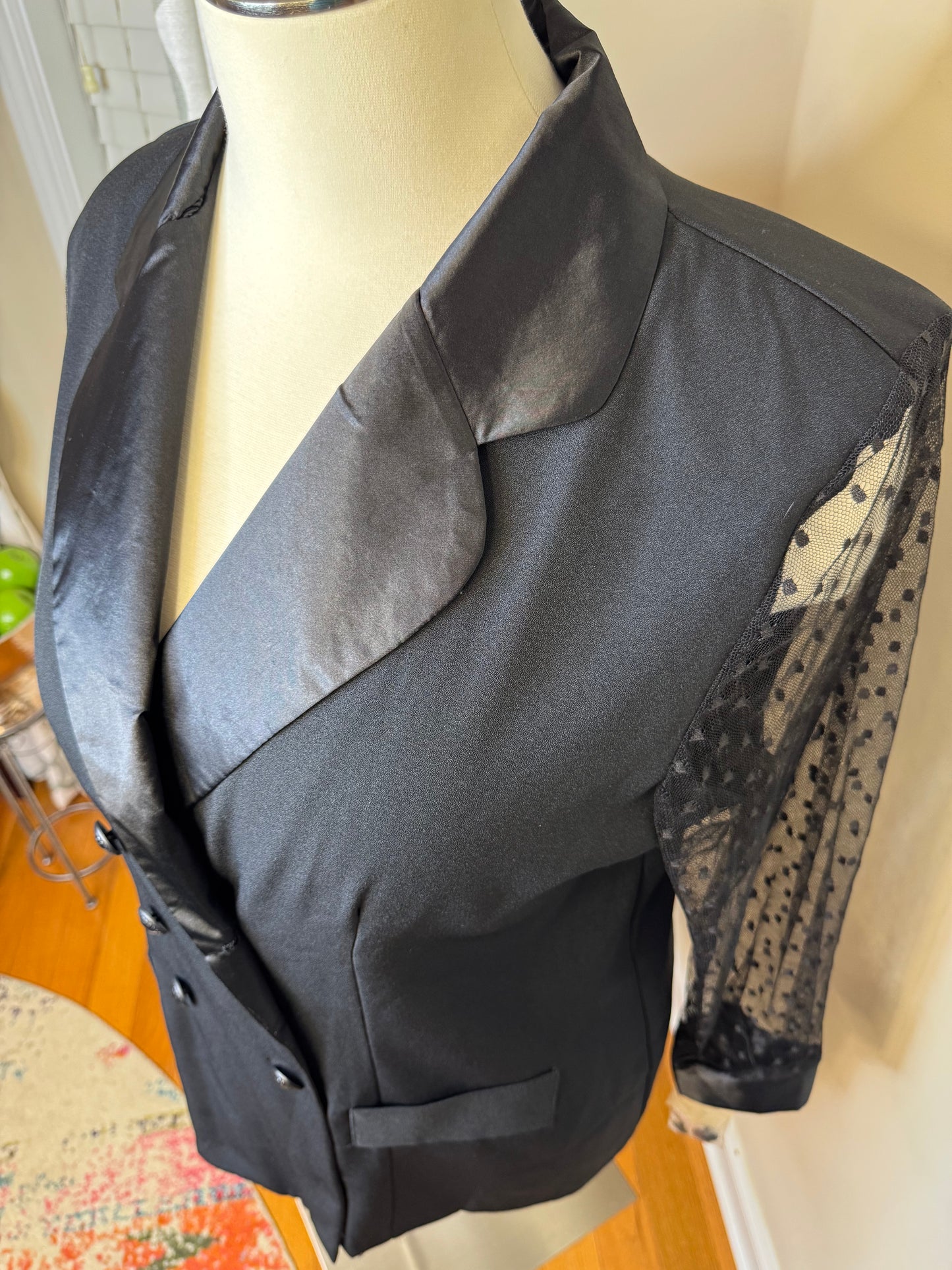 Vany Women of New York Vtg Sheer Sleeve Blazer (Deadstock)